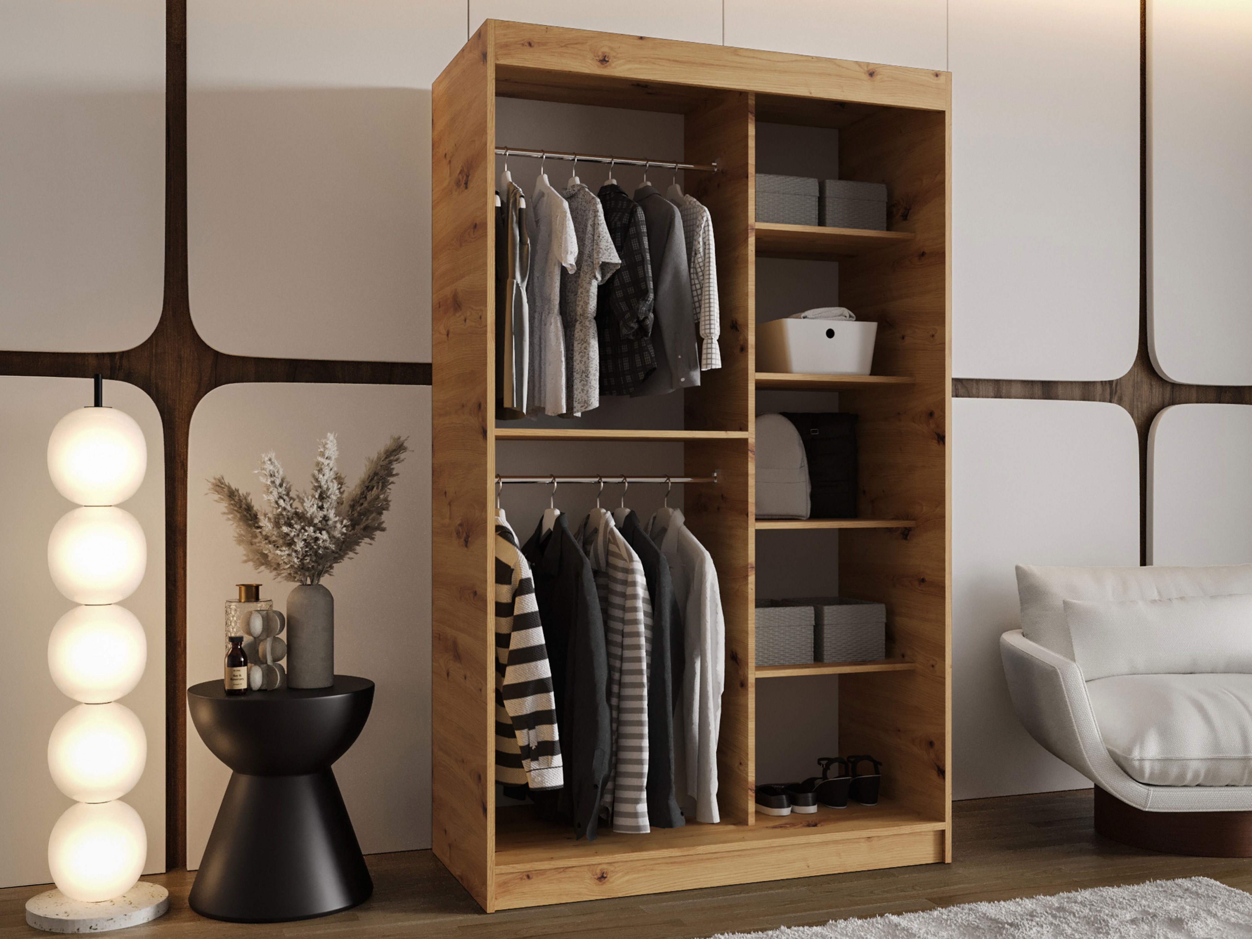 Wardrobe Hartford 504 (Artisan oak)