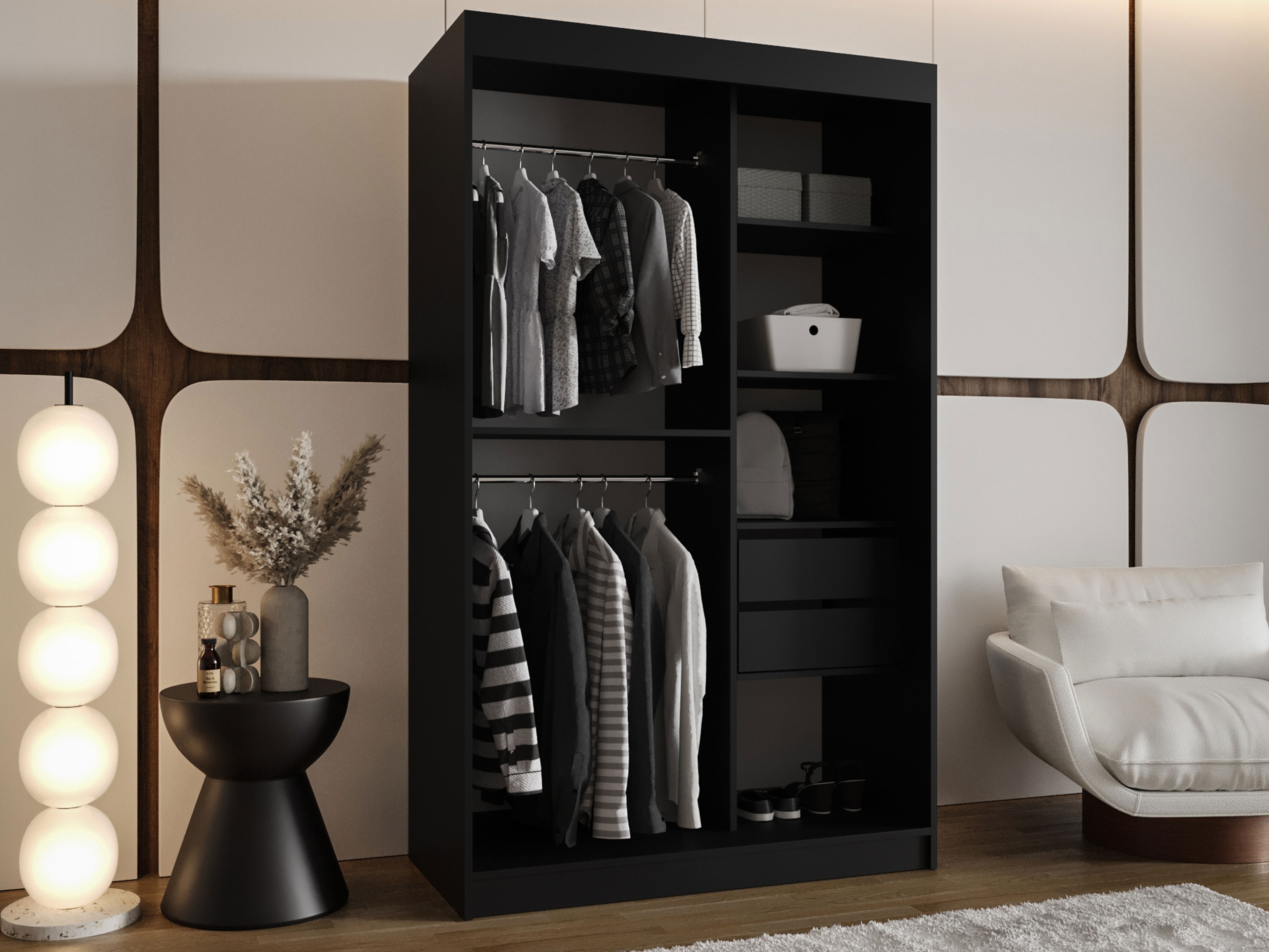 Wardrobe Hartford 504 (Black)