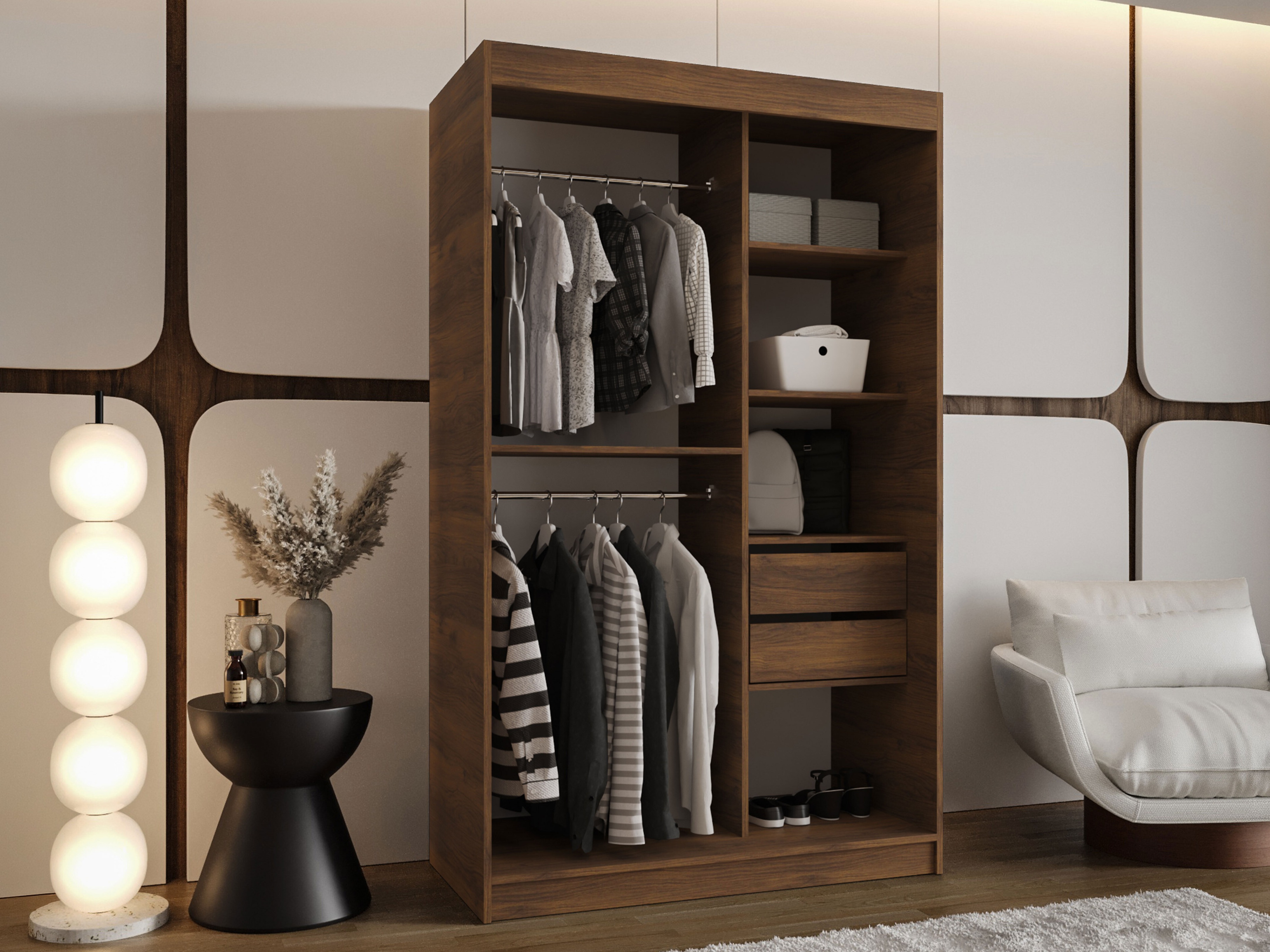 Wardrobe Hartford 504 (Walnut)