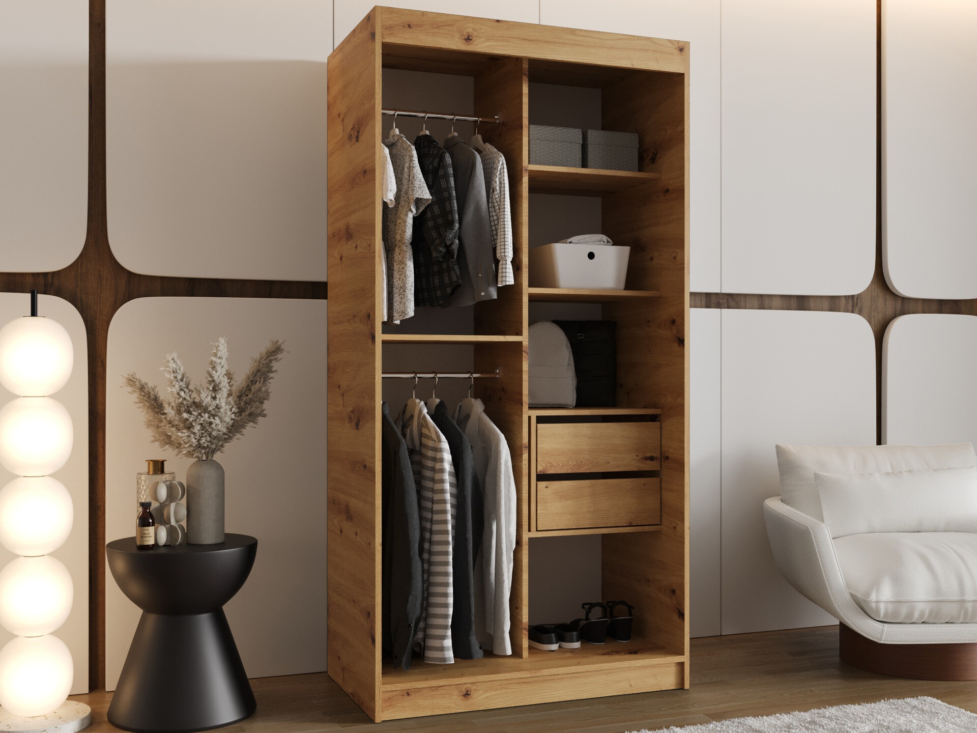 Wardrobe Hartford 505 (Artisan oak)
