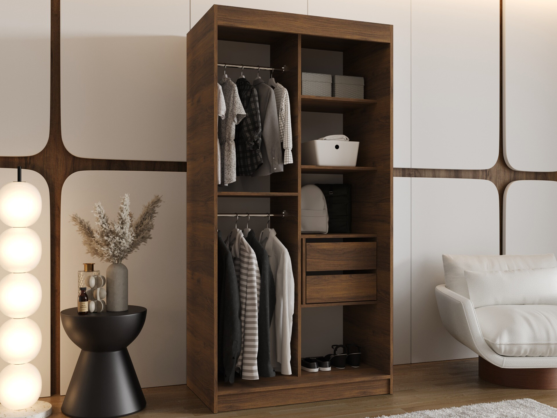 Wardrobe Hartford 505 (Walnut)