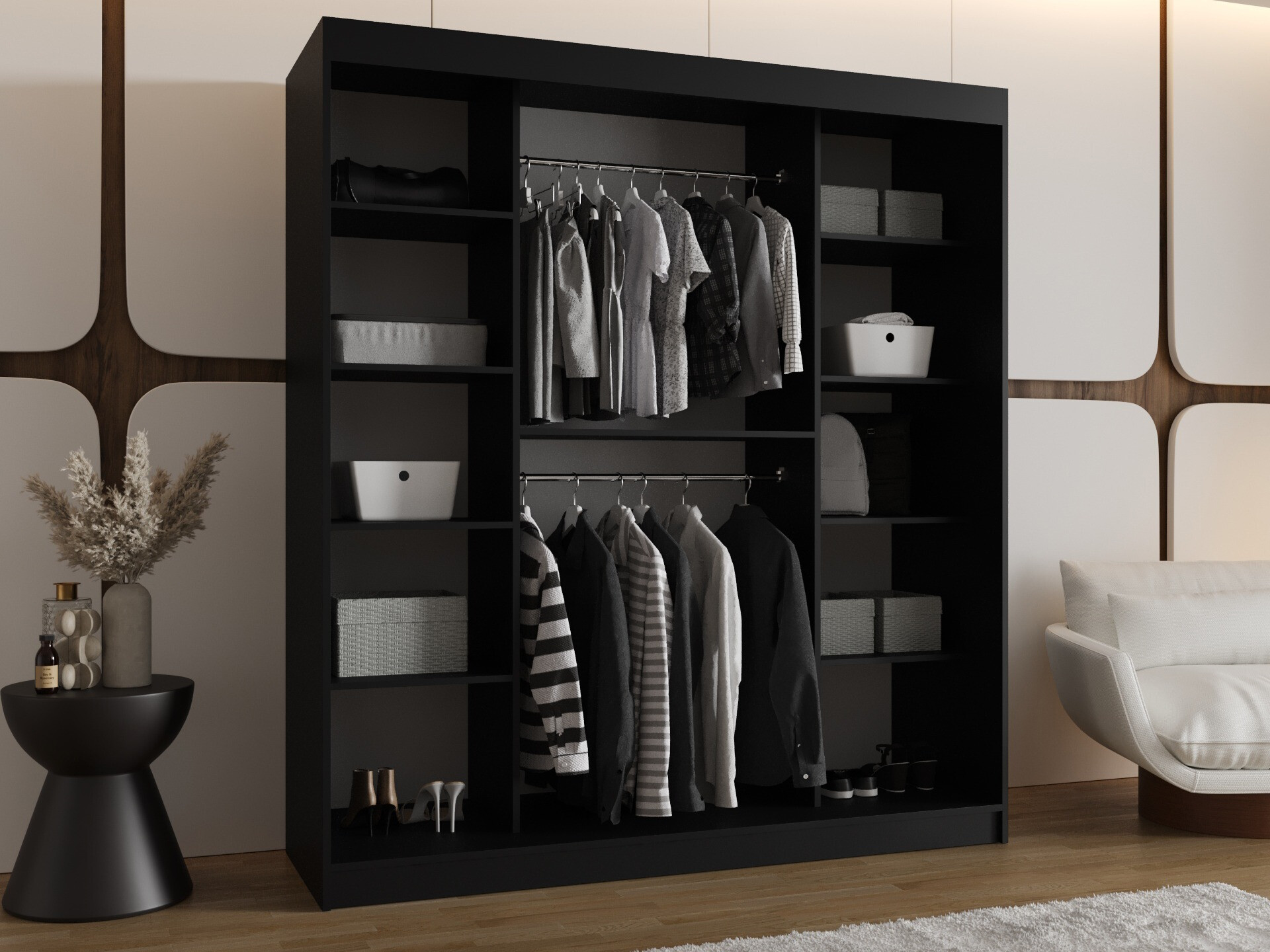 Wardrobe Hartford 506 (Black)