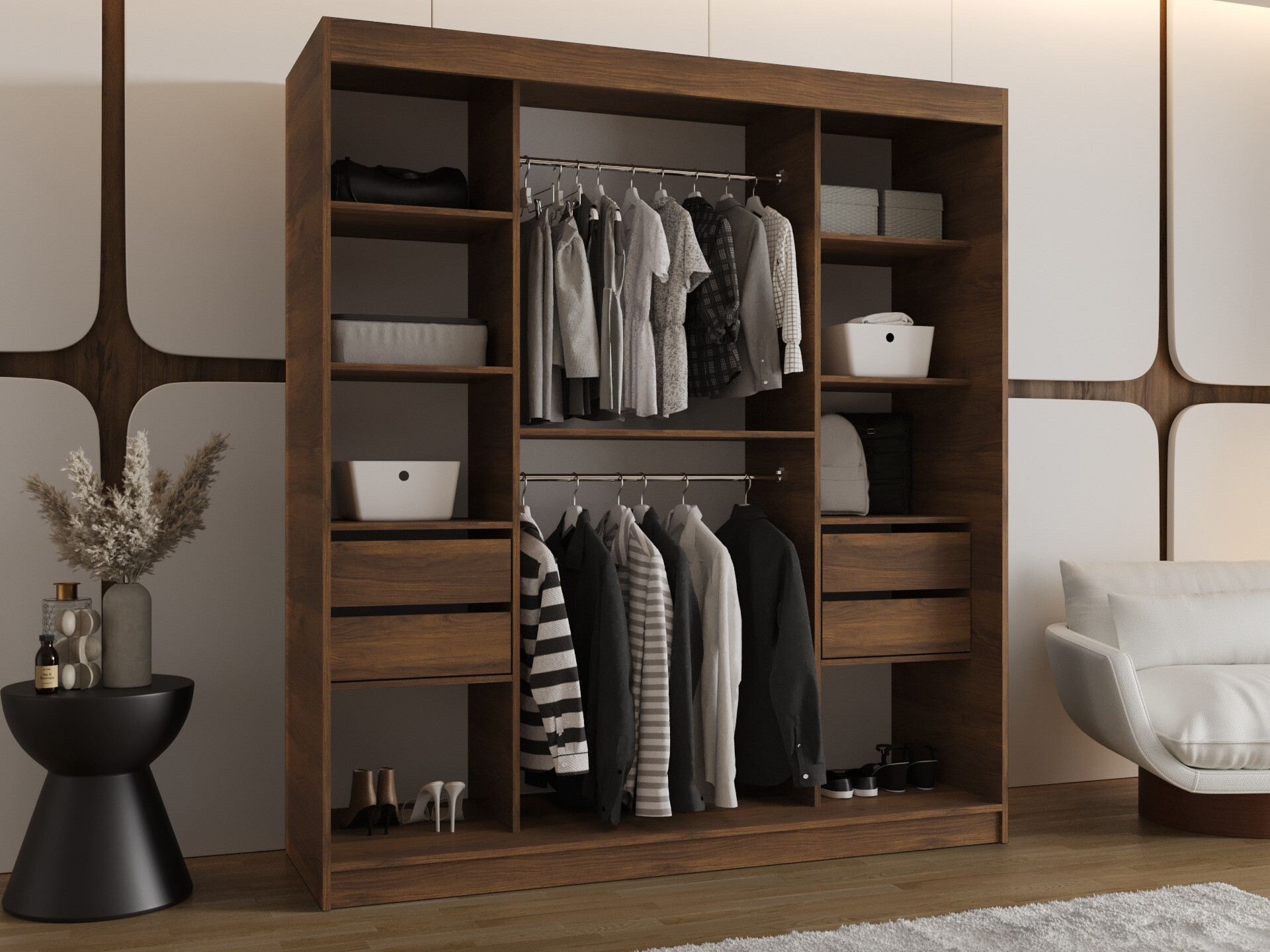 Wardrobe Hartford 506 (Walnut)