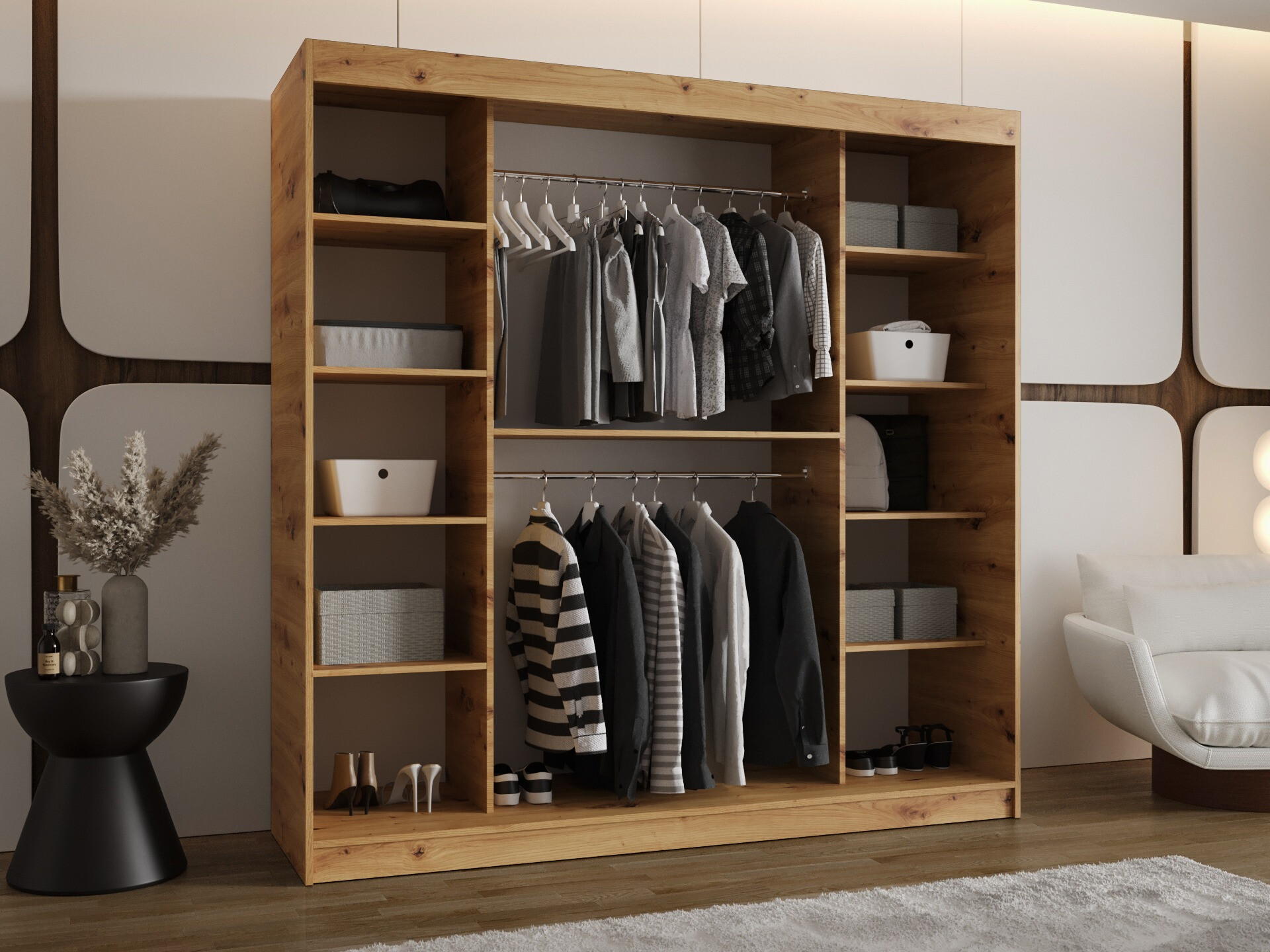 Wardrobe Hartford 507 (Artisan oak)
