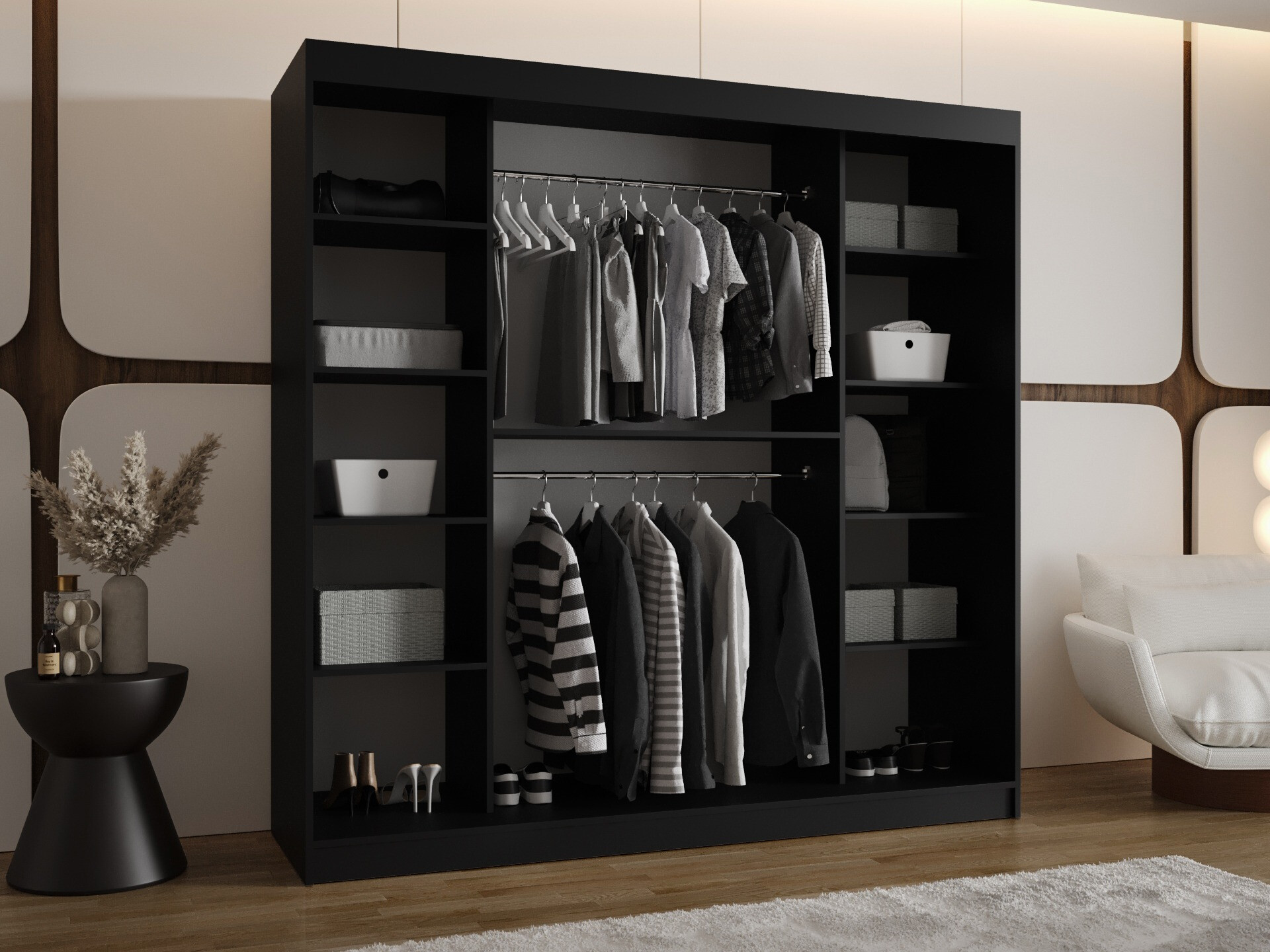 Wardrobe Hartford 507 (Black)