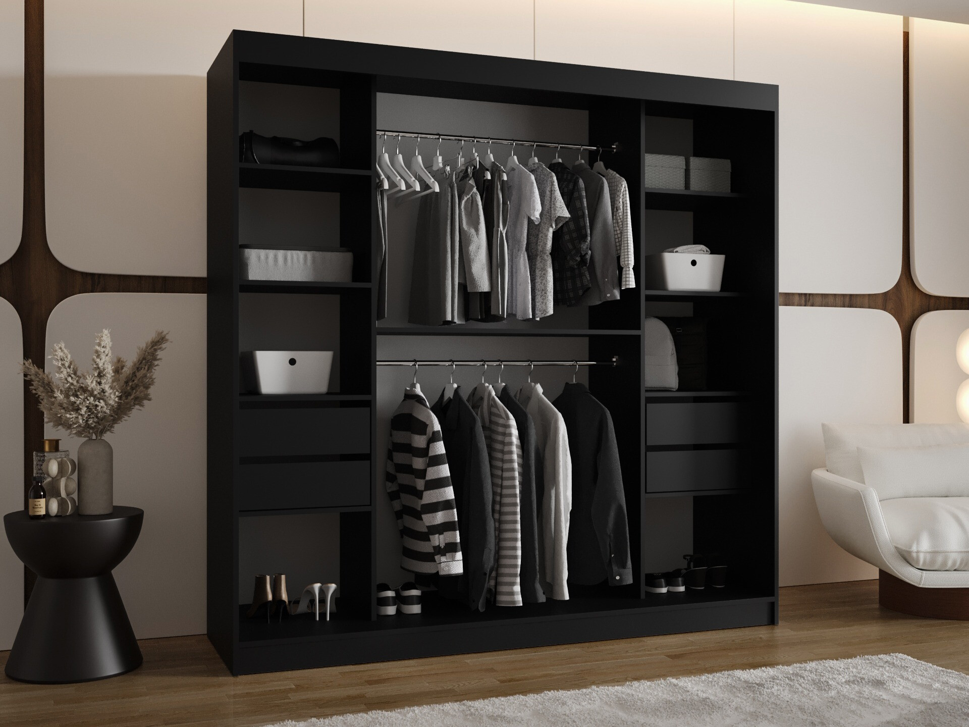 Wardrobe Hartford 507 (Black)
