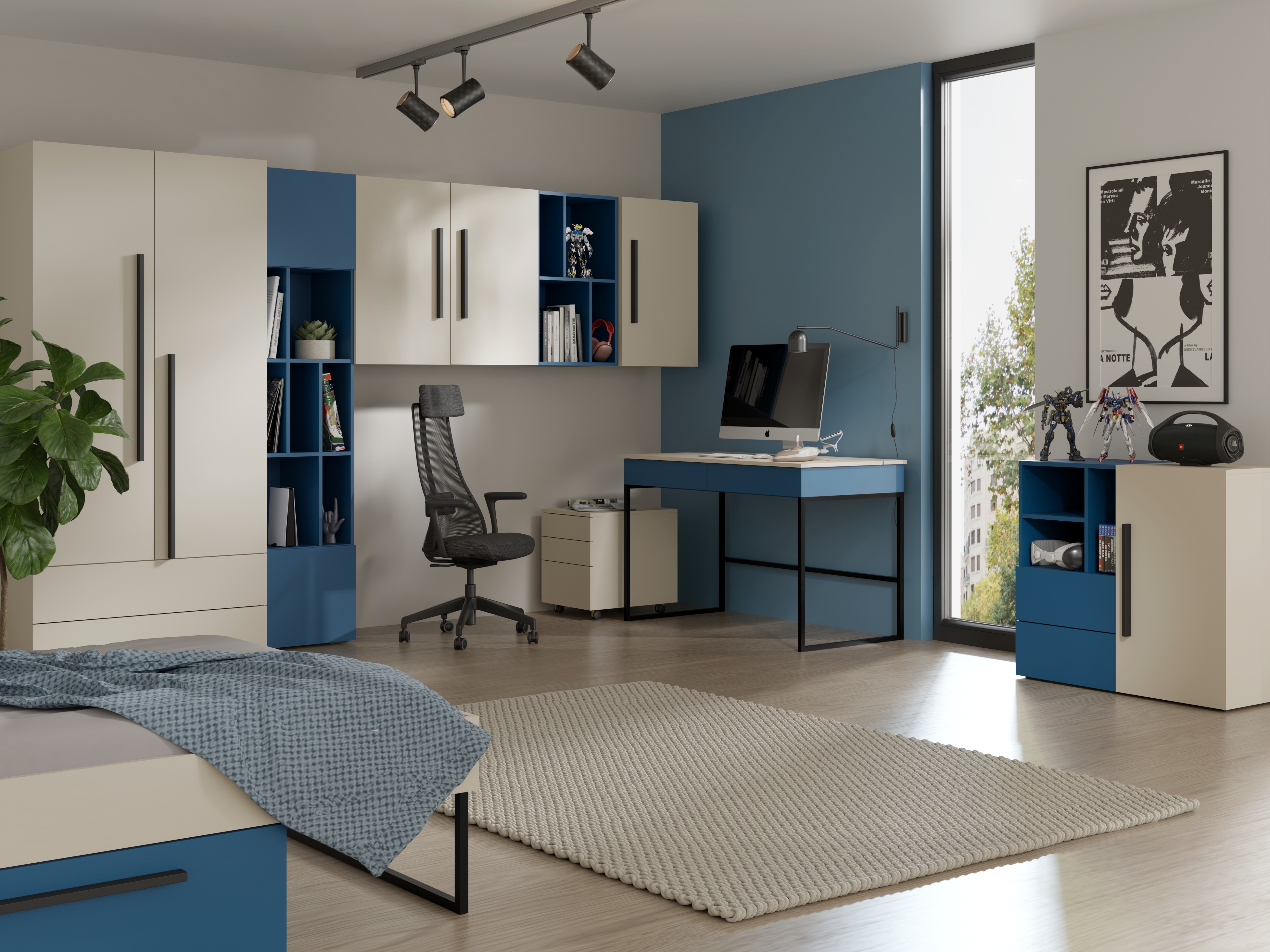 Bookcase Etruva 103 (Blue)
