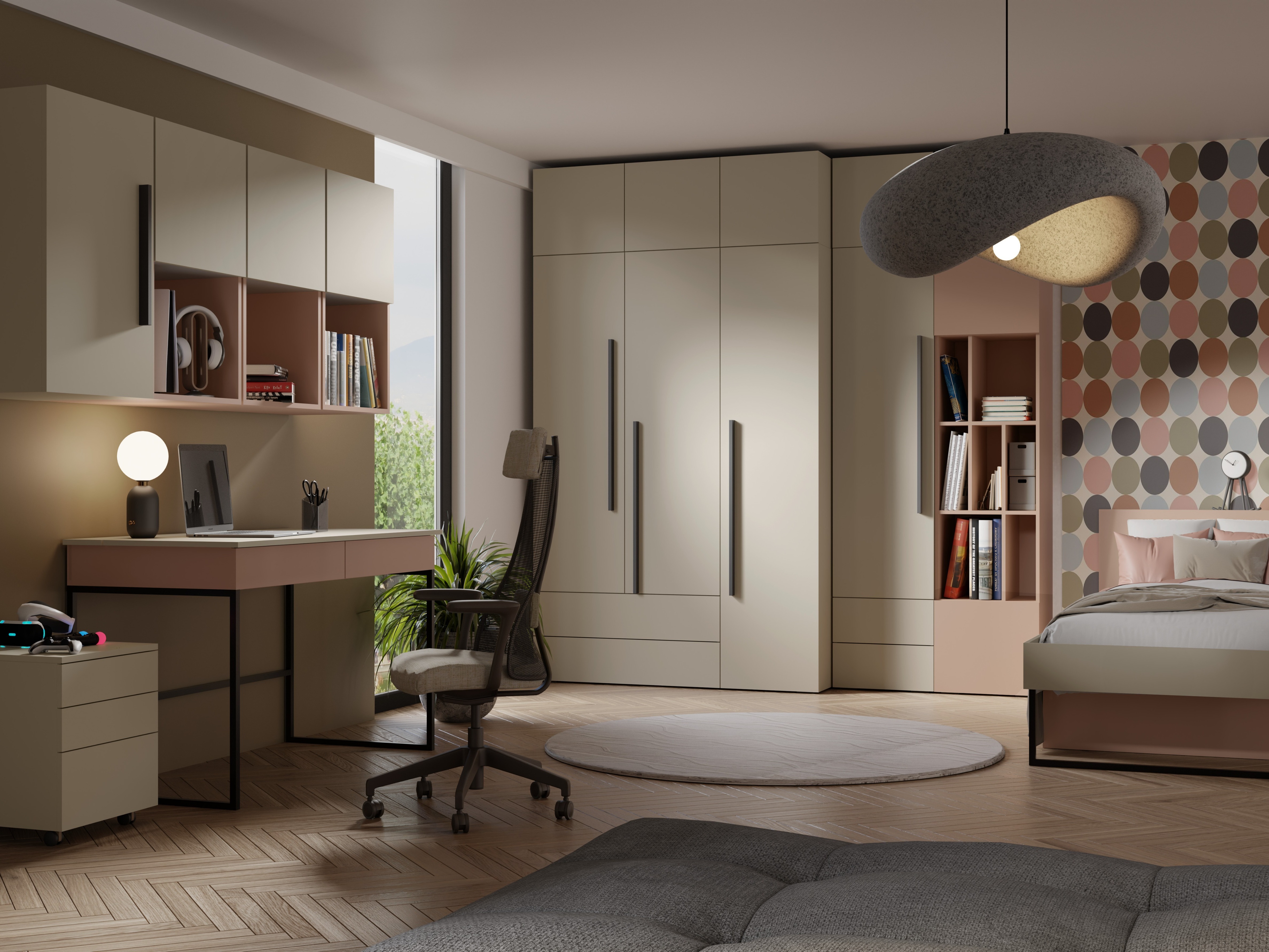 Bookcase Etruva 103 (Pink)