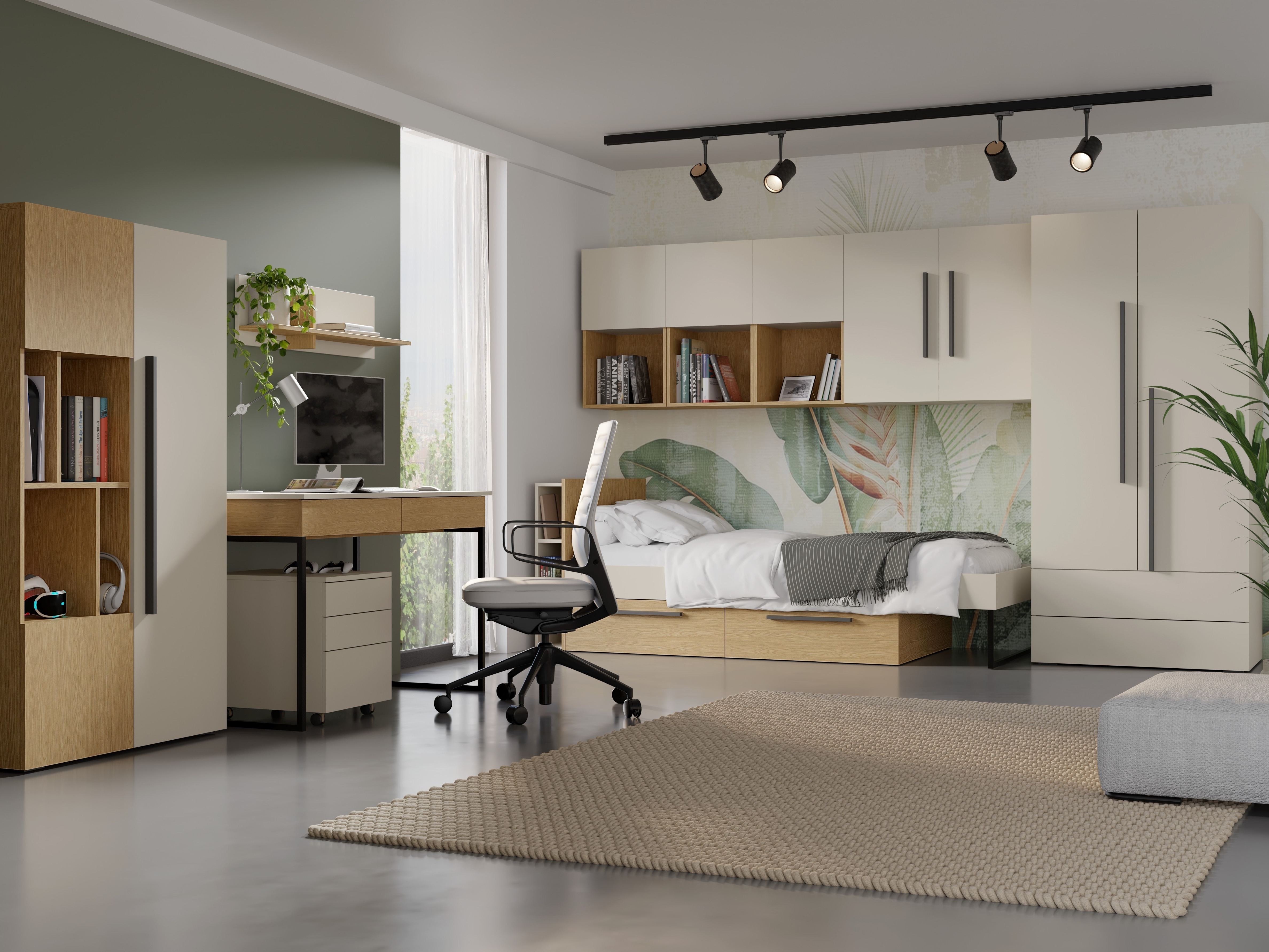 Desk Etruva 109 (Cashmere + Oak)