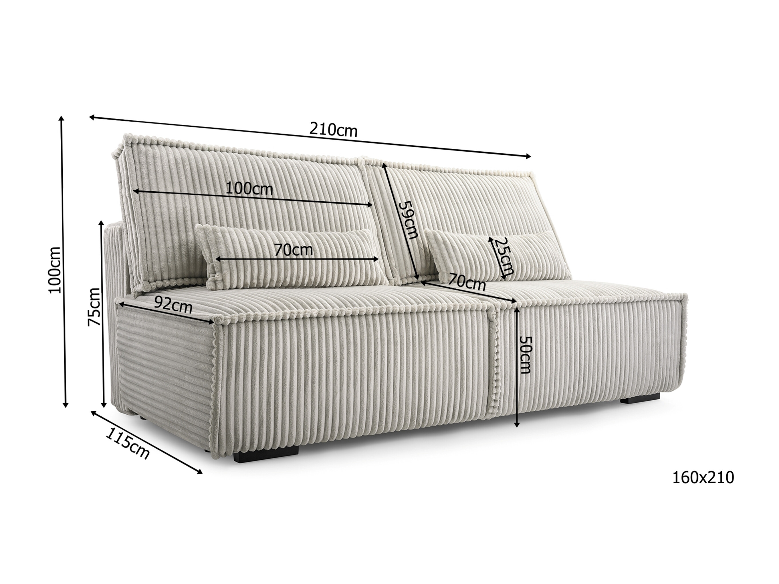 Sofa bed Lufkin 147 (Tilia 17)