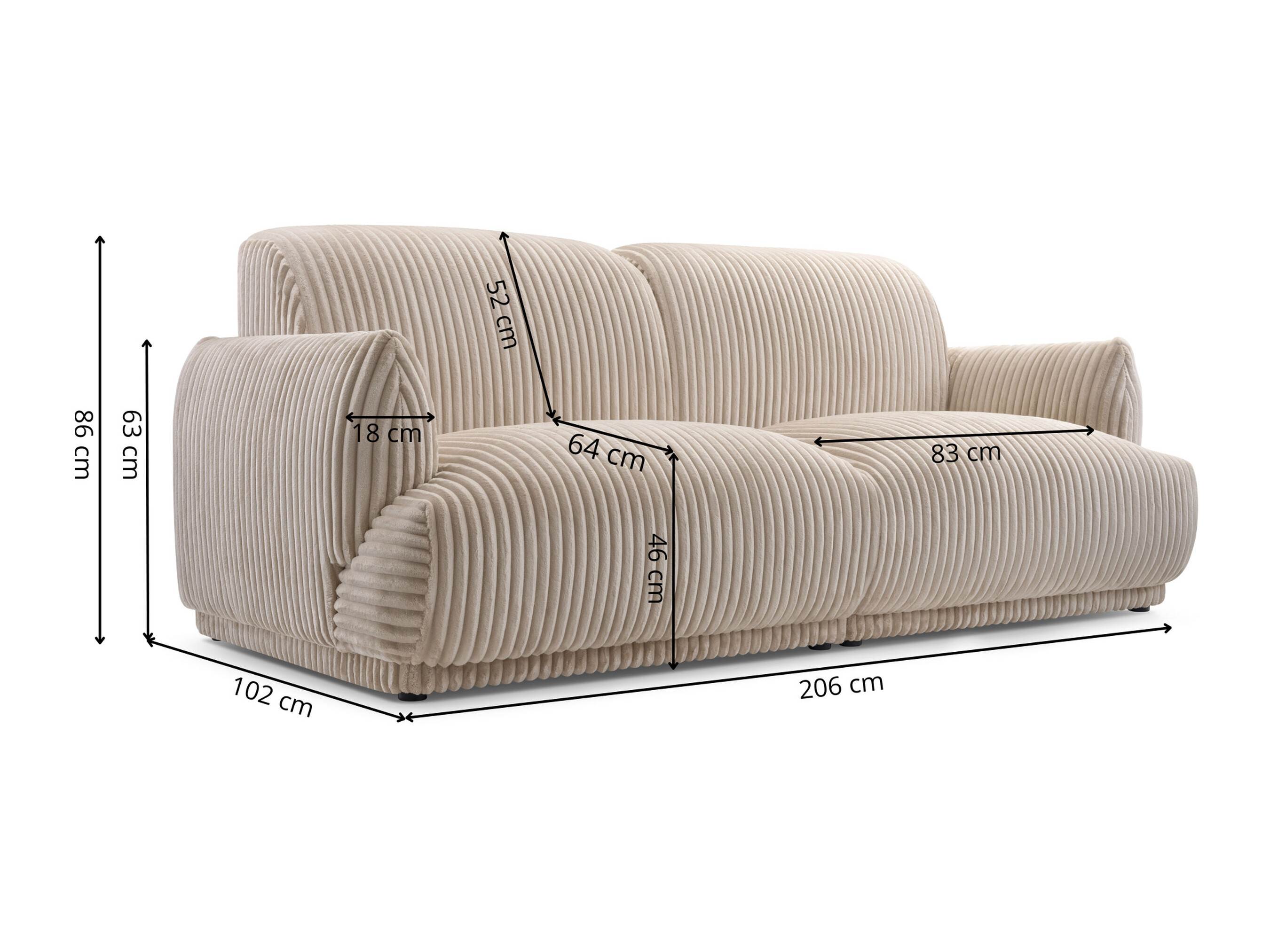 Sofa Lufkin 144 (Tilia 37)