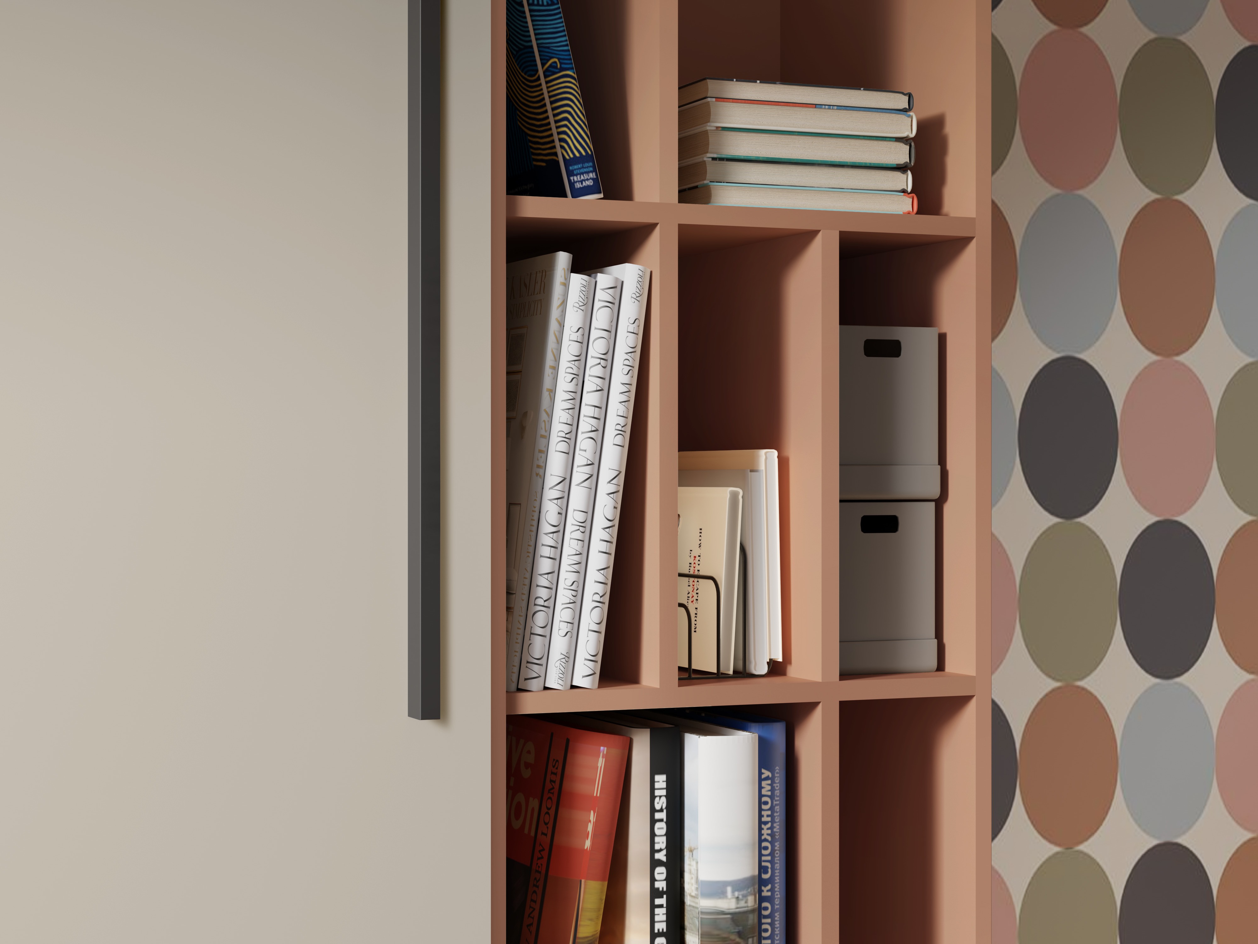 Bookcase Etruva 103 (Pink)