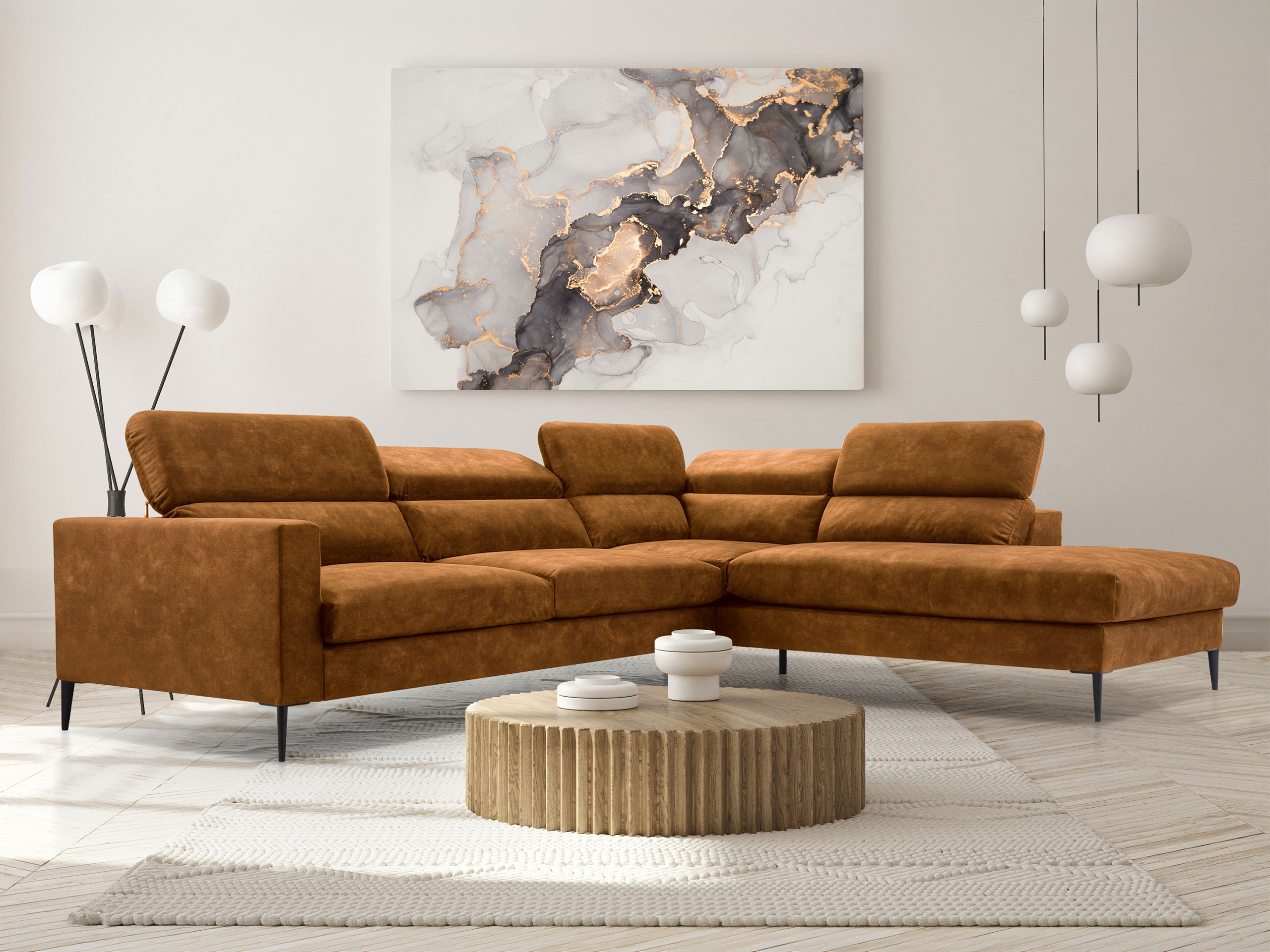 Corner sofa Lufkin 151 (Palladium 09)