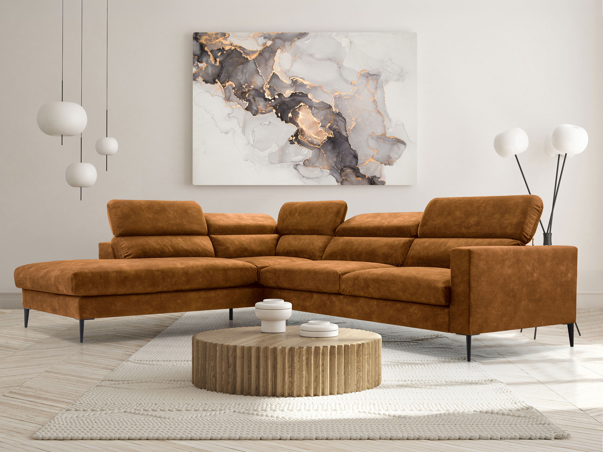 Corner sofa Lufkin 151 (Palladium 09)