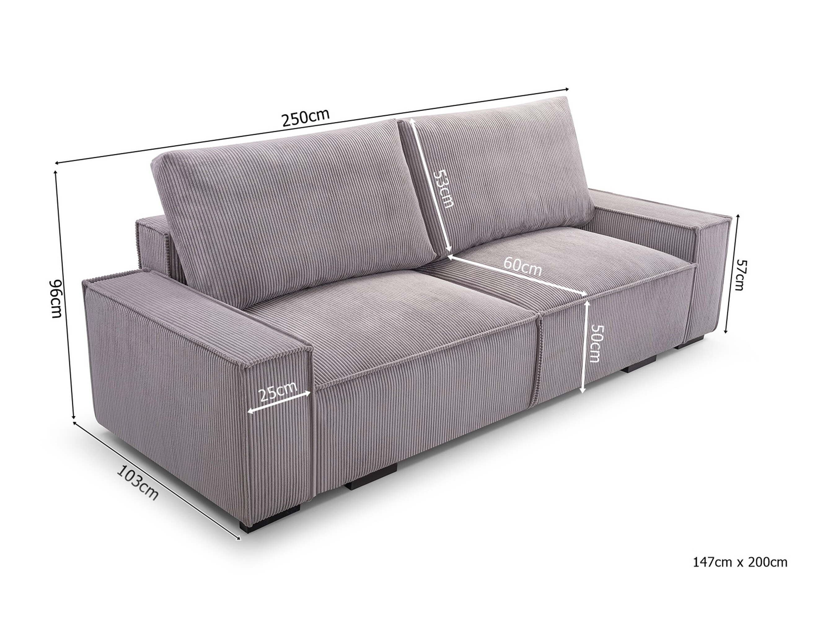 Sofa bed Lufkin 156 (Lincoln 90)