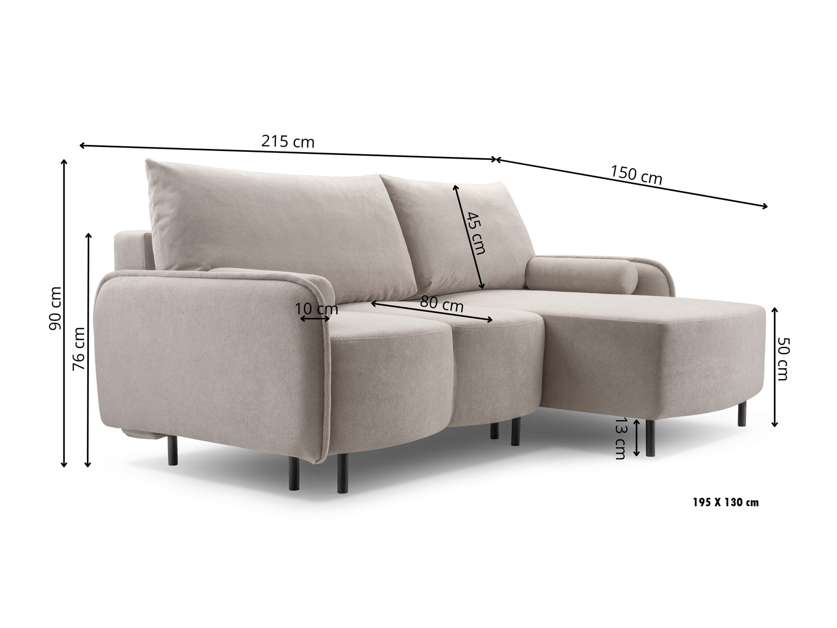 Corner sofa Lufkin 157 (Lincoln 17)