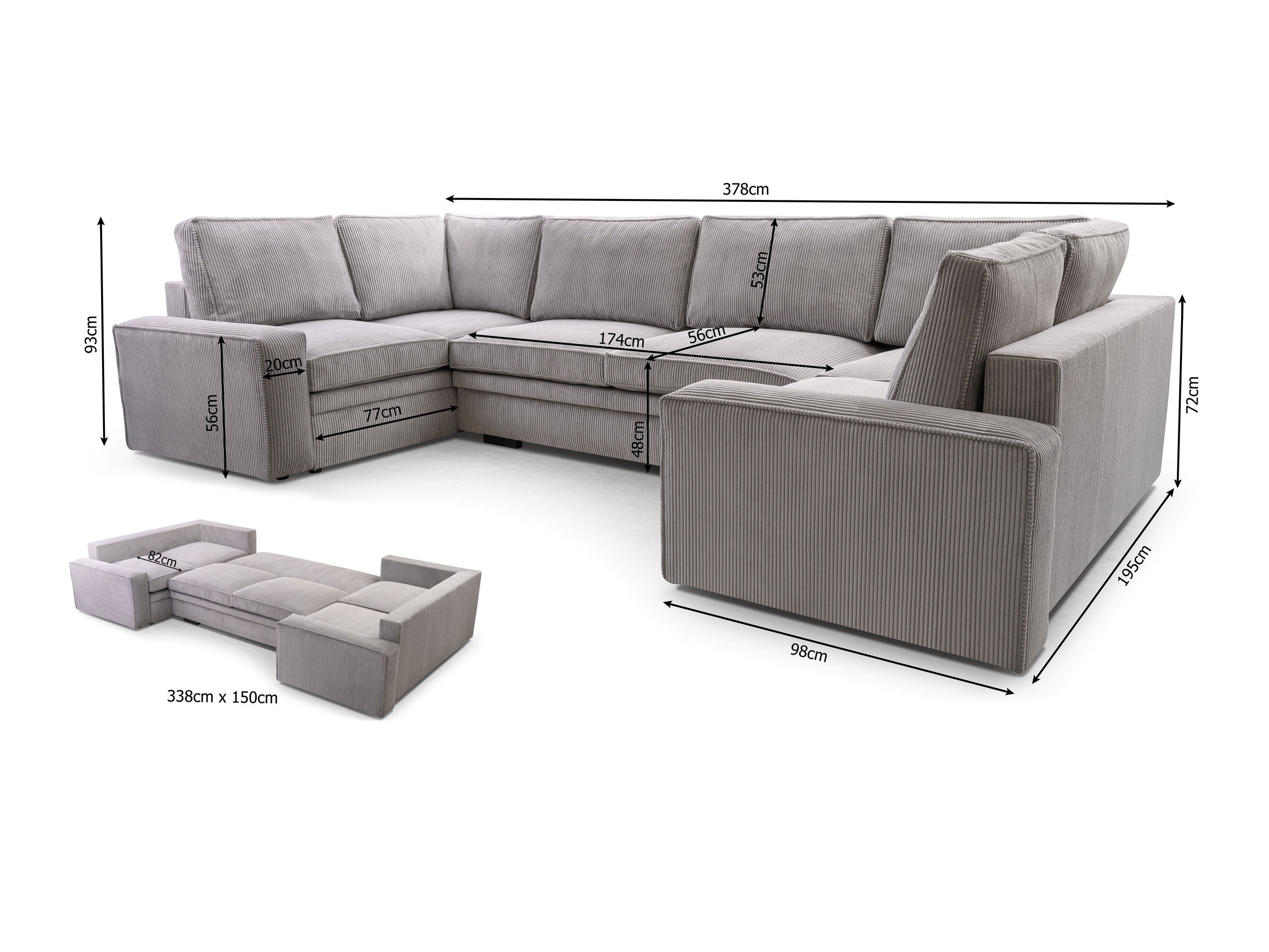Corner sofa Lufkin 159 (Lincoln 03)