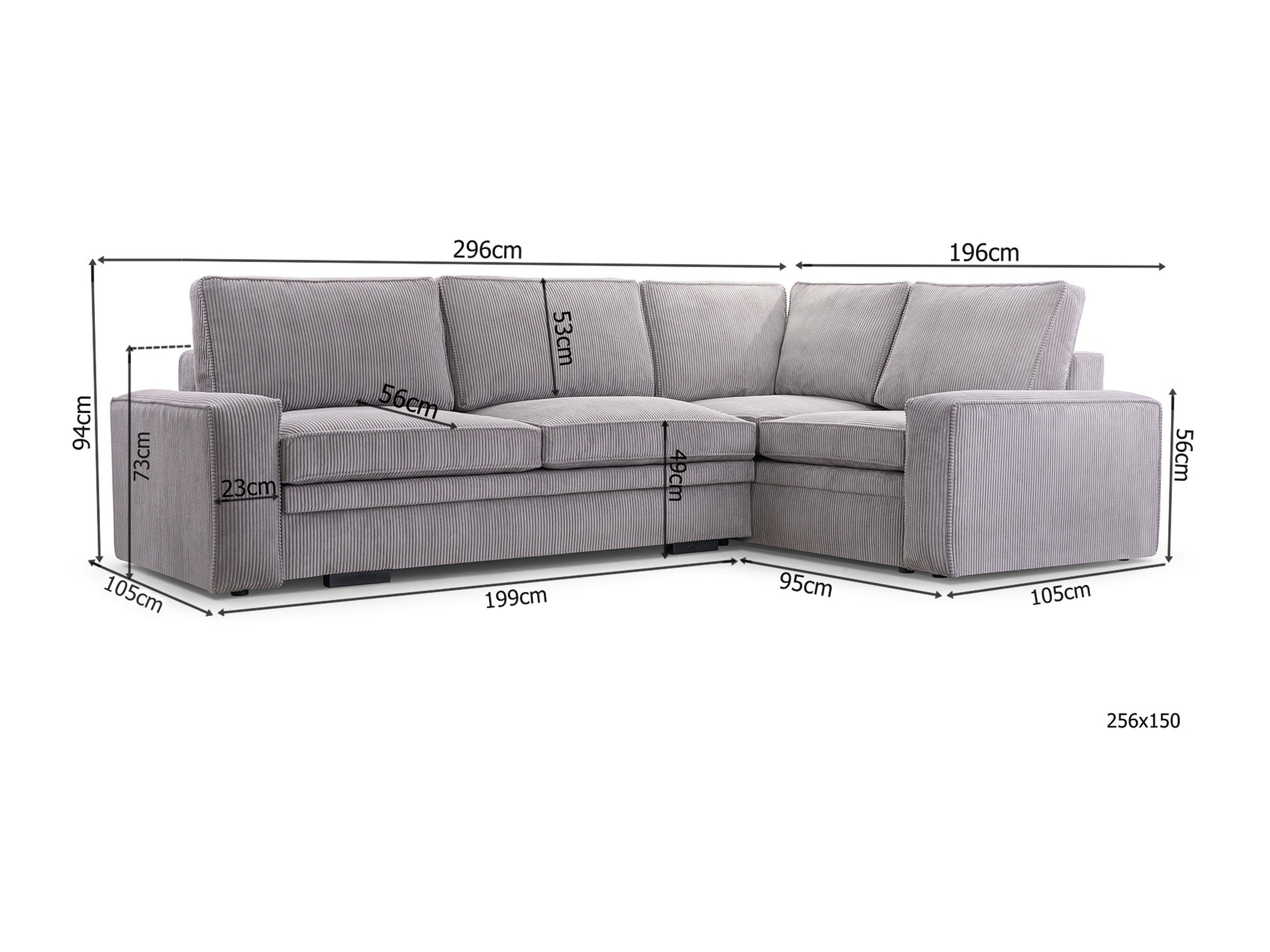 Corner sofa Lufkin 160 (Onega 01)