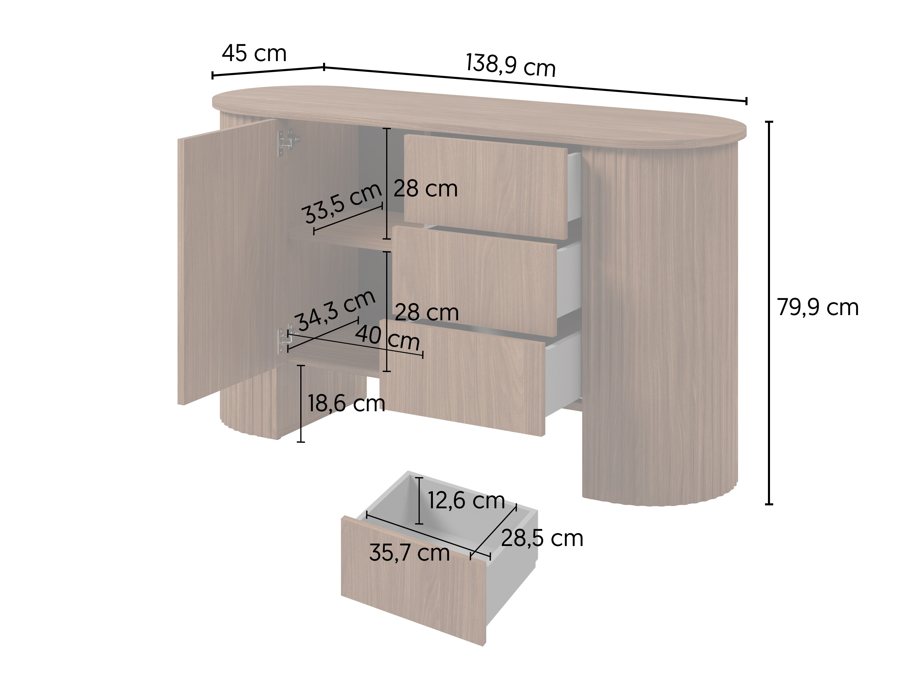Chest of drawers Vermoru 102