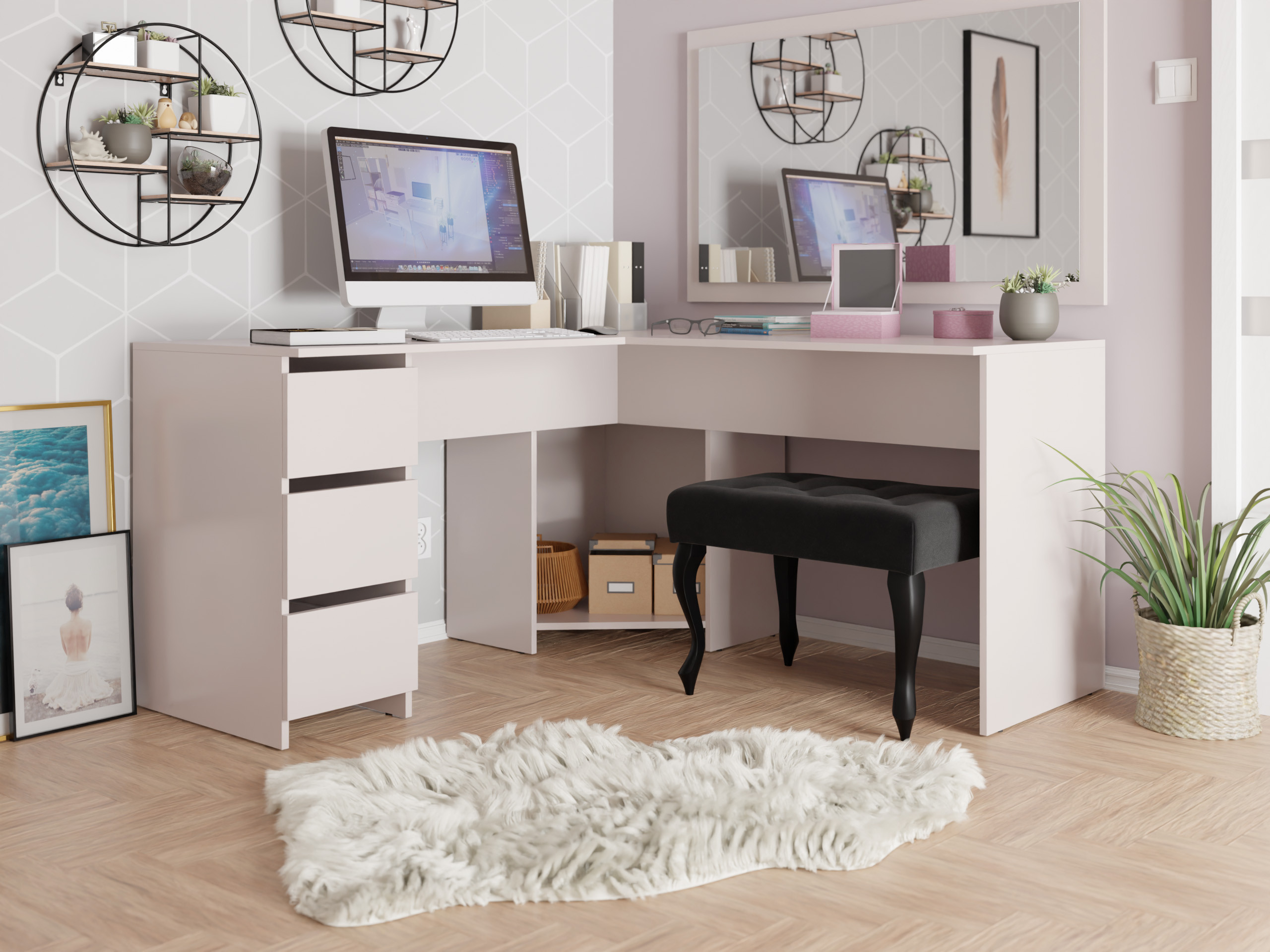 Corner desk Comfivo 576 (Cashmere)