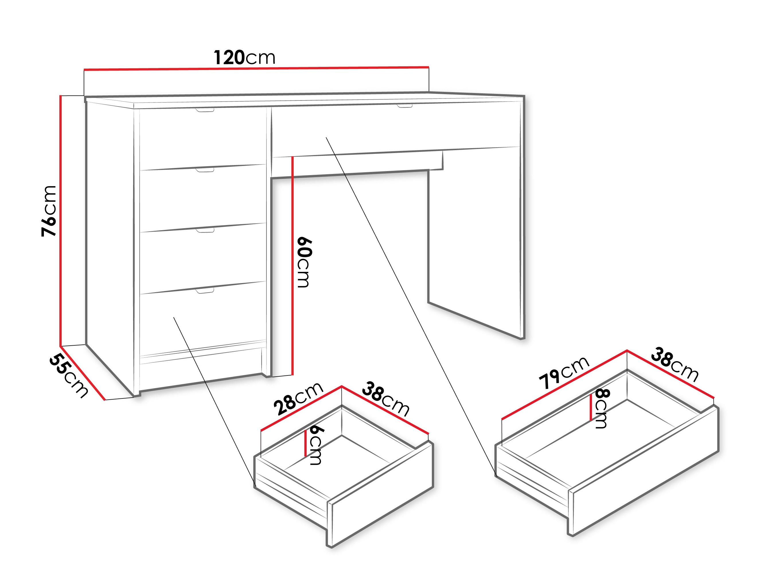 Desk Comfivo Papilio (Cremona oak)