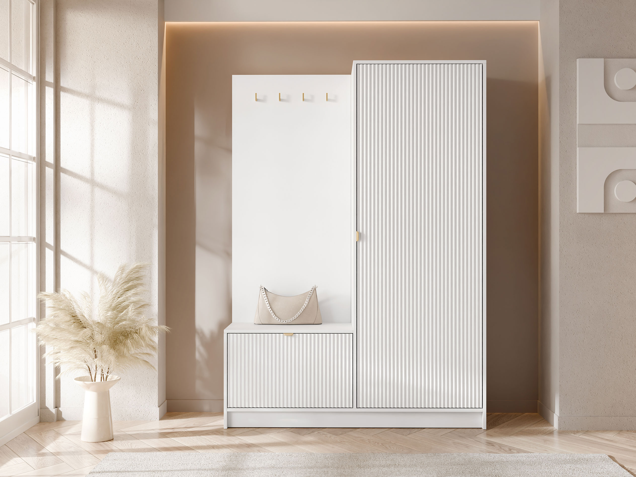 Hallway set Comfivo Larmire 128 (White)