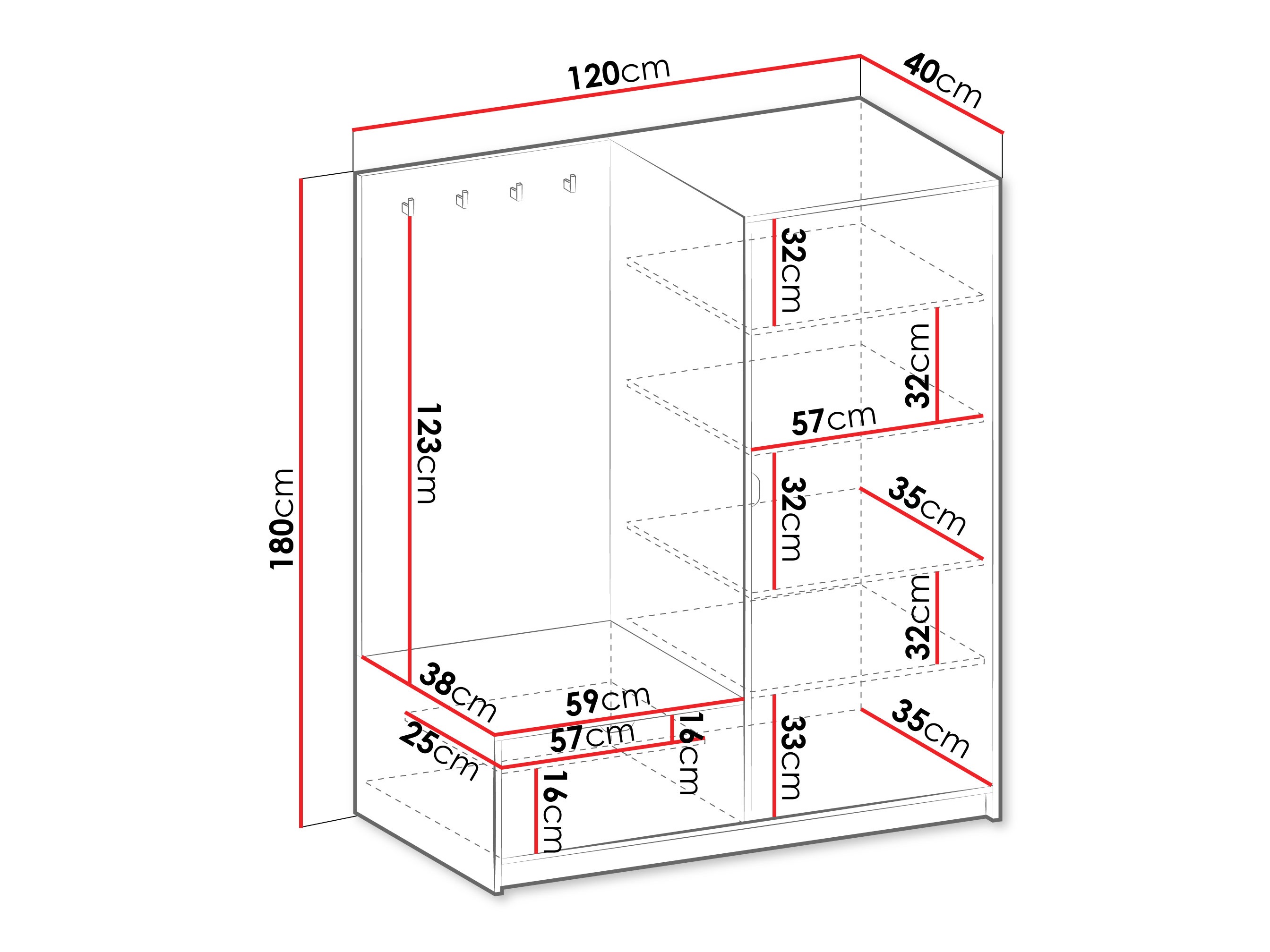 Hallway set Comfivo Larmire 128 (White)