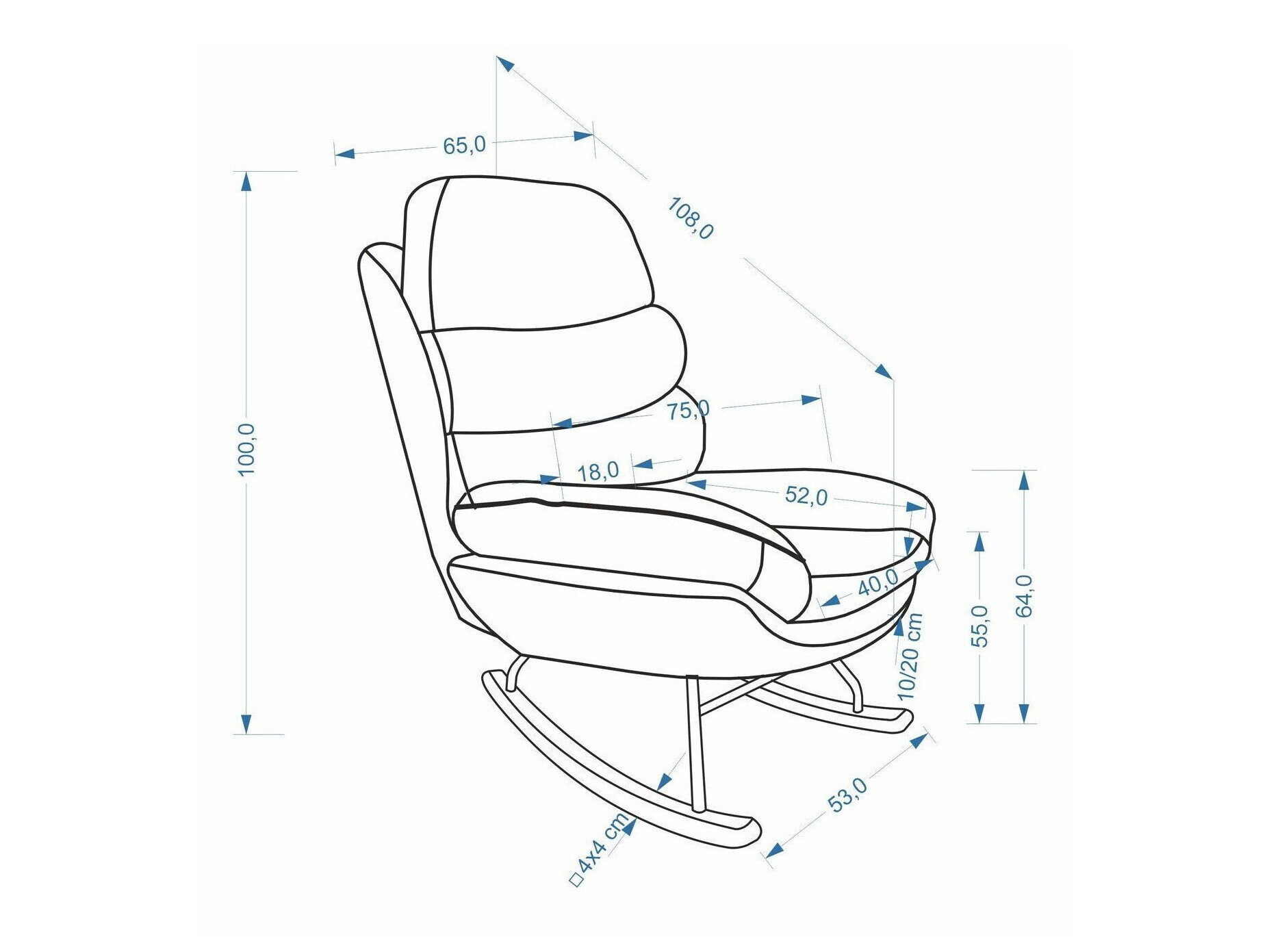 Rocking chair Houston 2187 (Cremona 96)