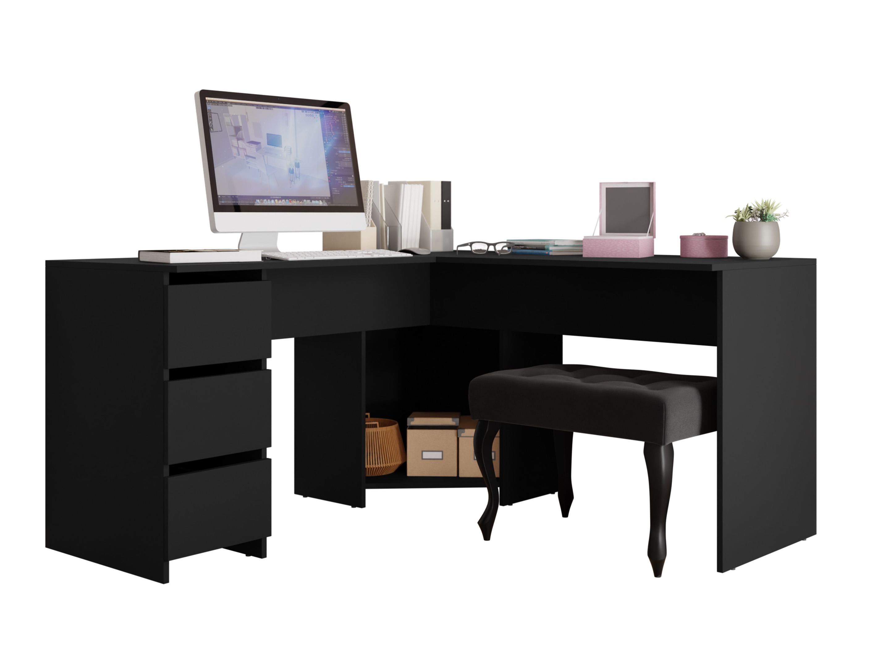Corner desk Comfivo 576 (Black)