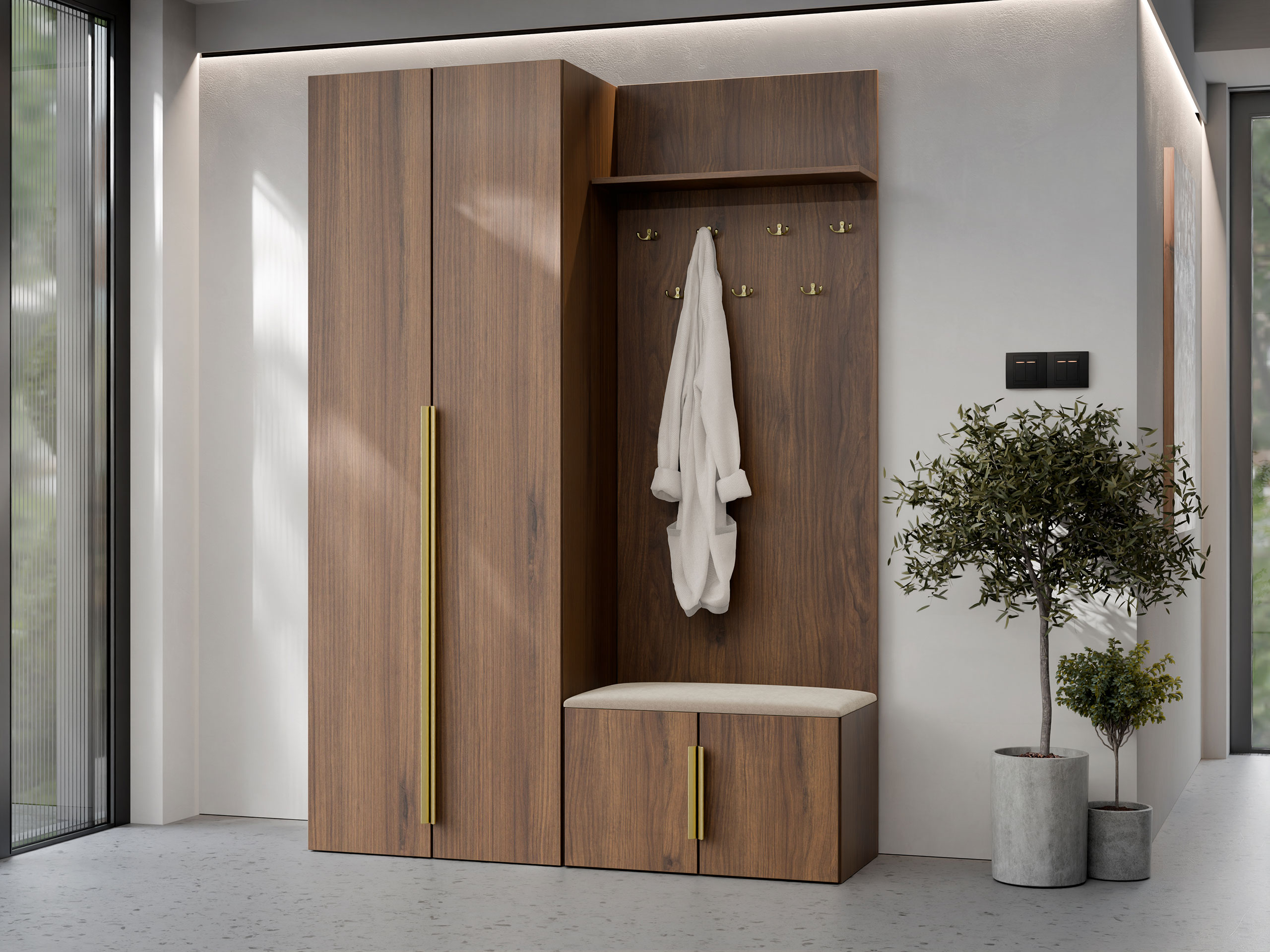 Hallway set Comfivo 582 (Walnut)