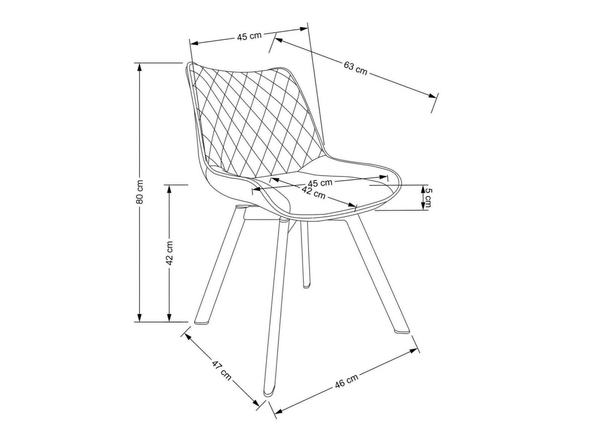 Chair Houston 1442 (Bluvel 30)