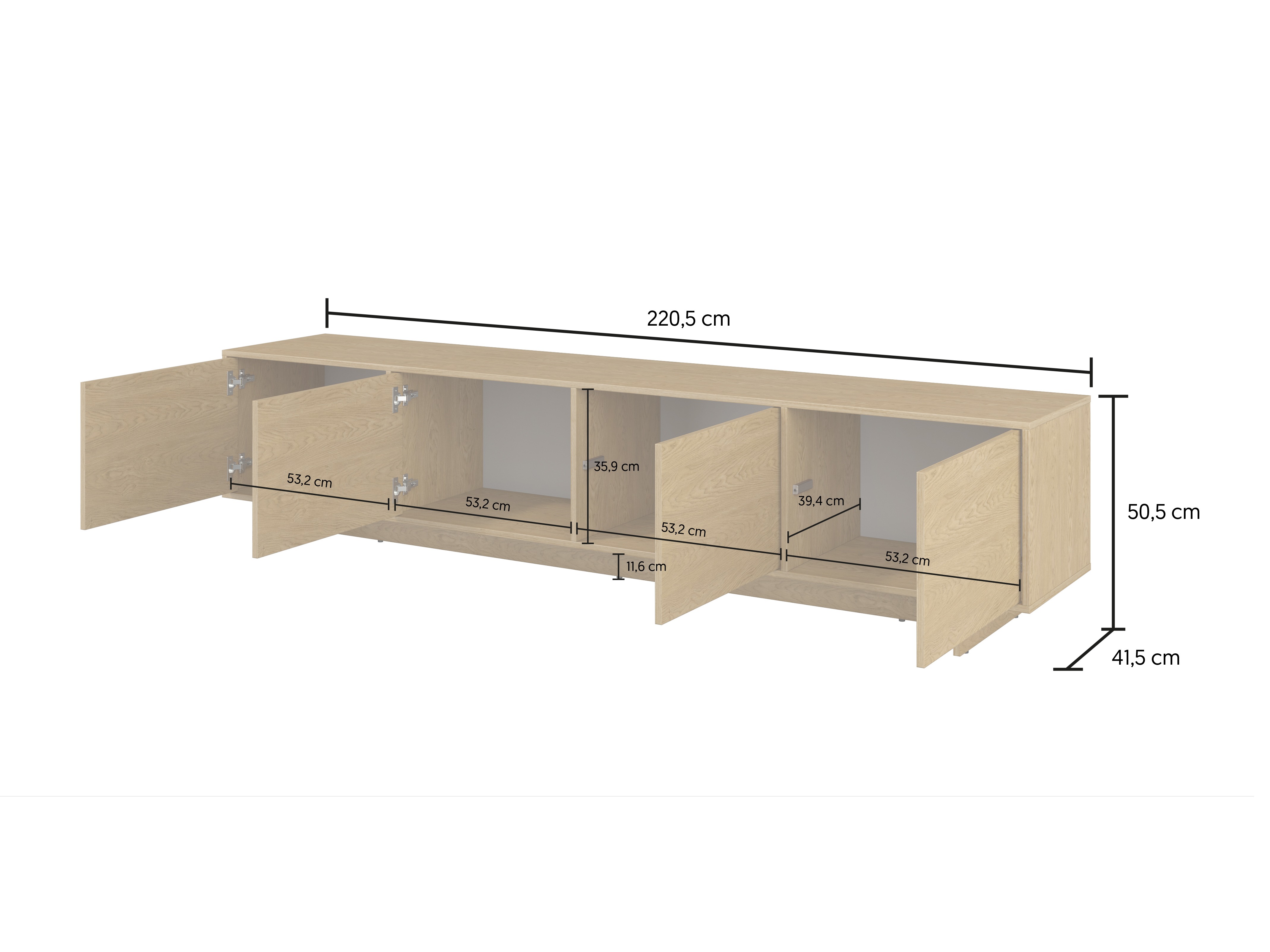 TV stand Cavbali 101 (Light wood)