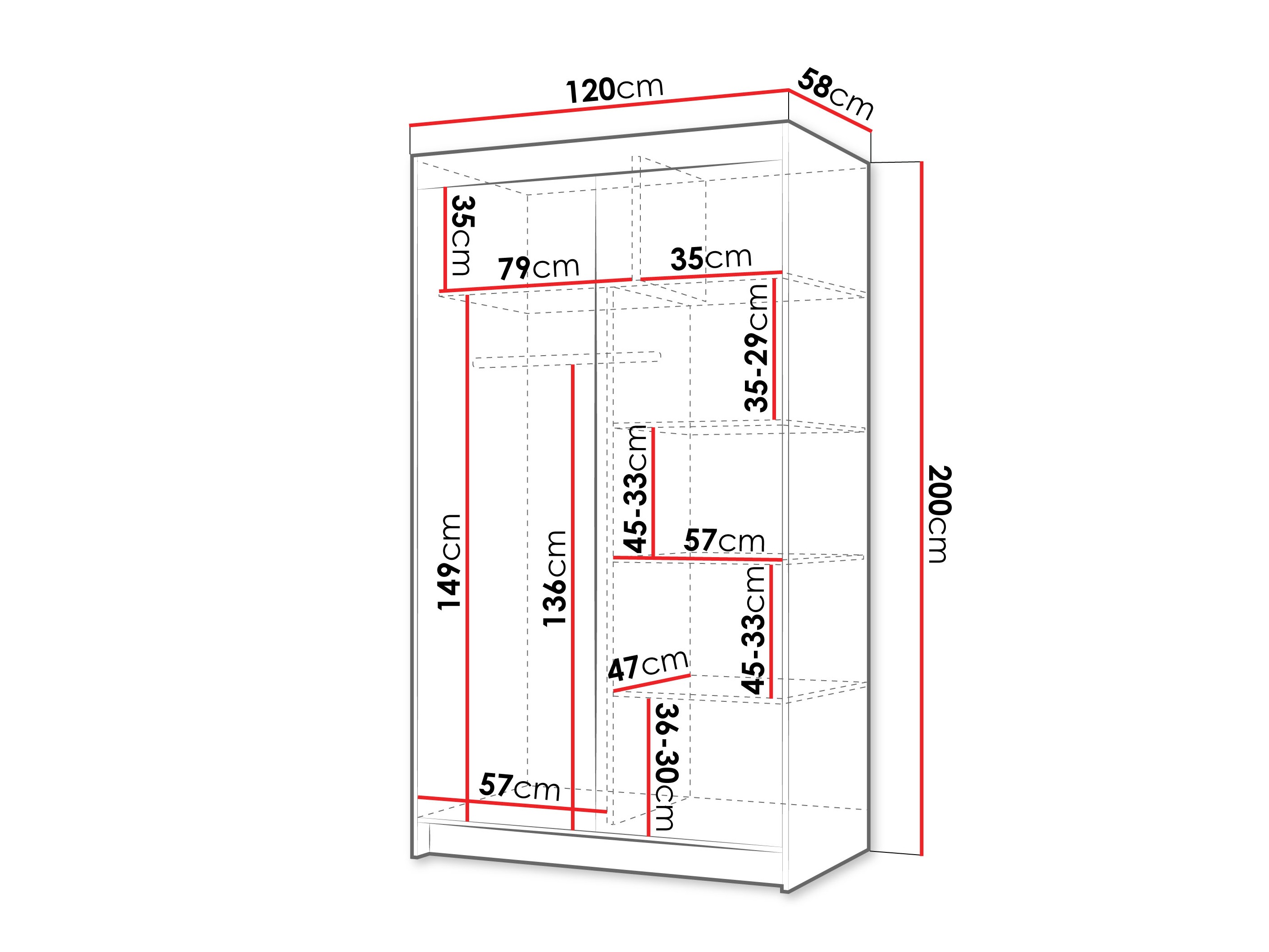 Wardrobe Closico Populus IV