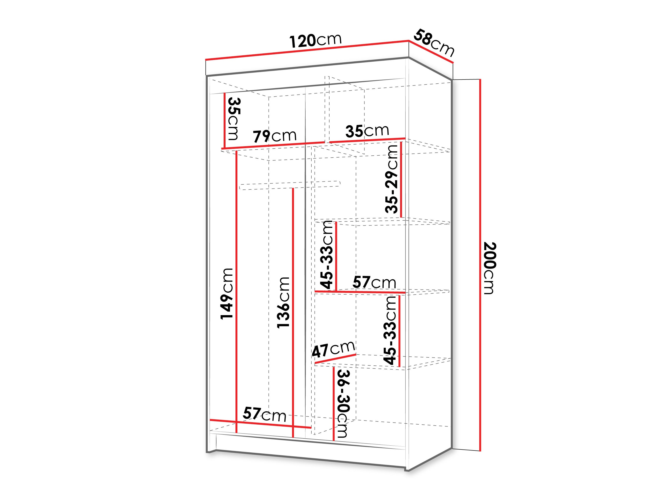 Wardrobe Closico Populus V