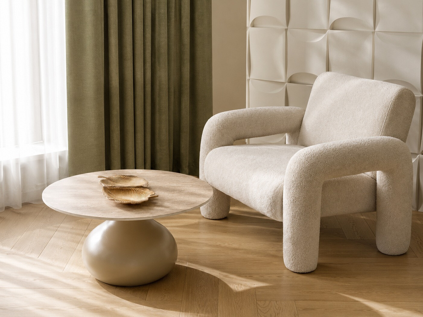 Coffee table Houston 2192 (Cashmere + Light Travertine)