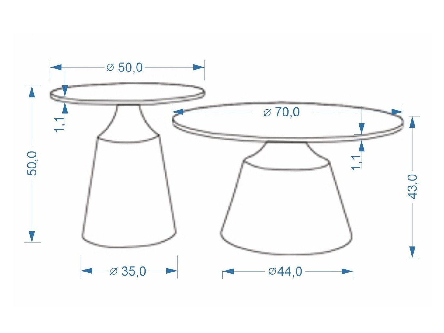 Nest of coffee tables Houston 2193