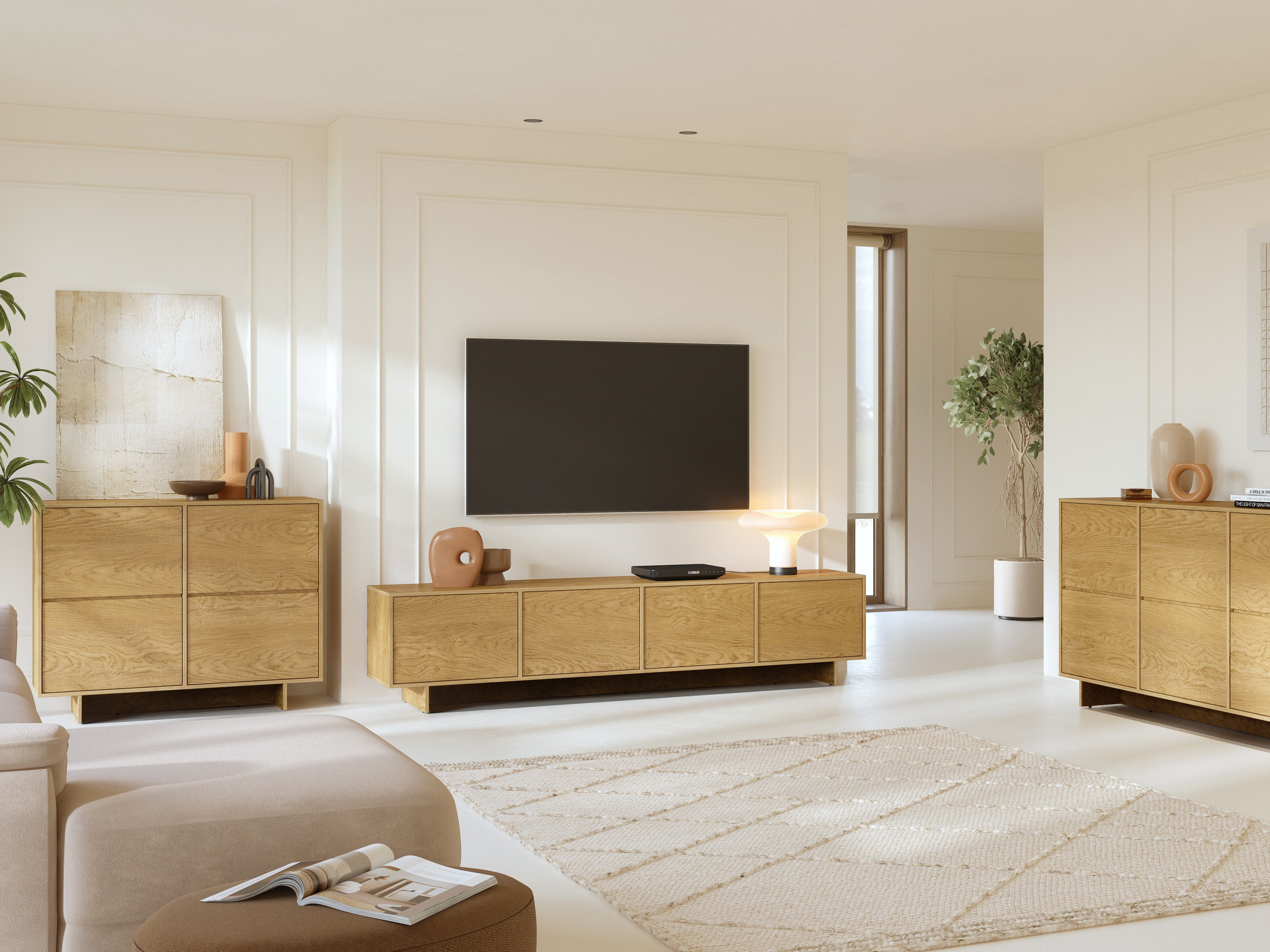 TV stand Cavbali 101 (Light wood)