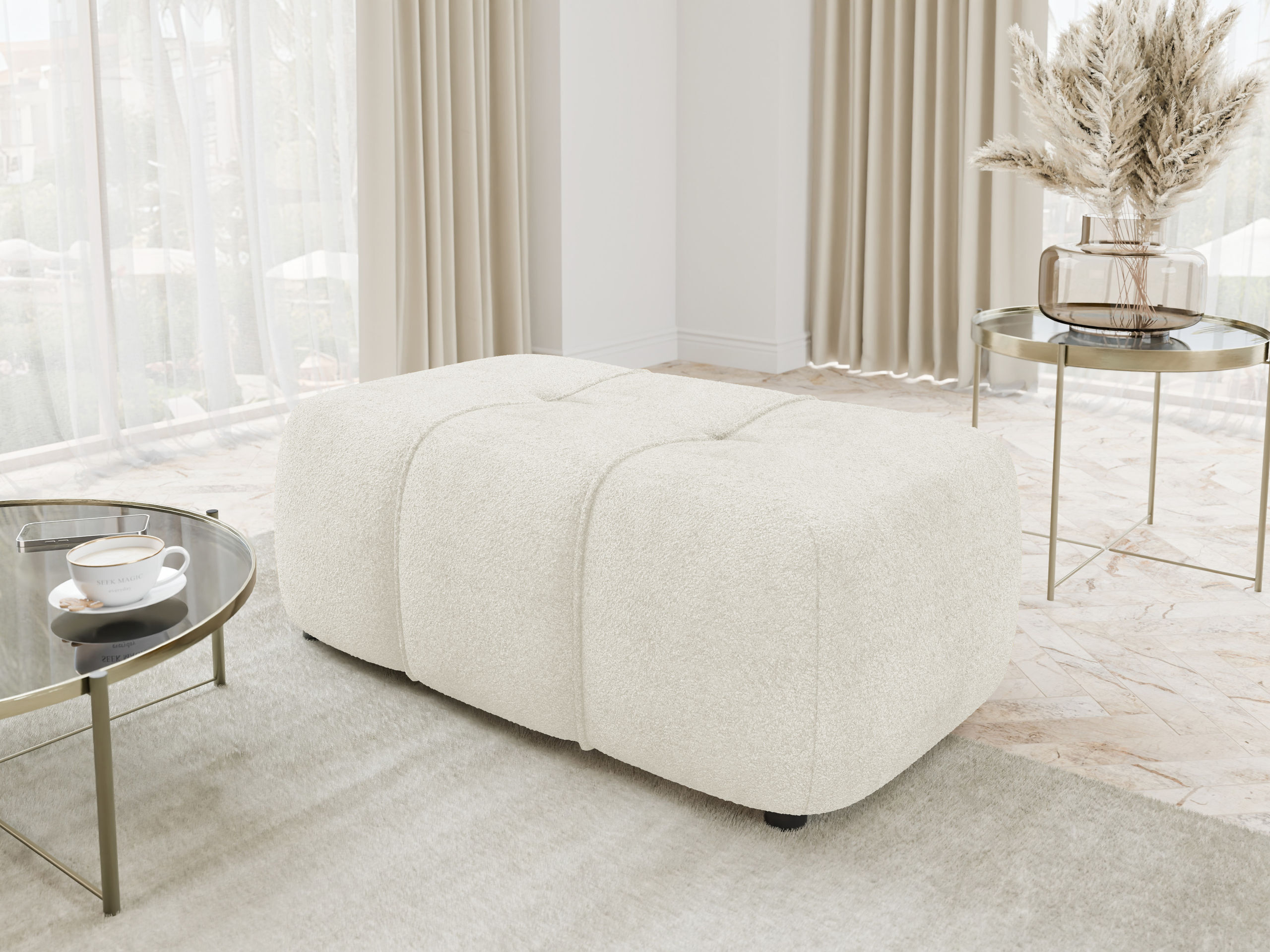 Upholstered bench Comfivo Laurus (Coral 15)