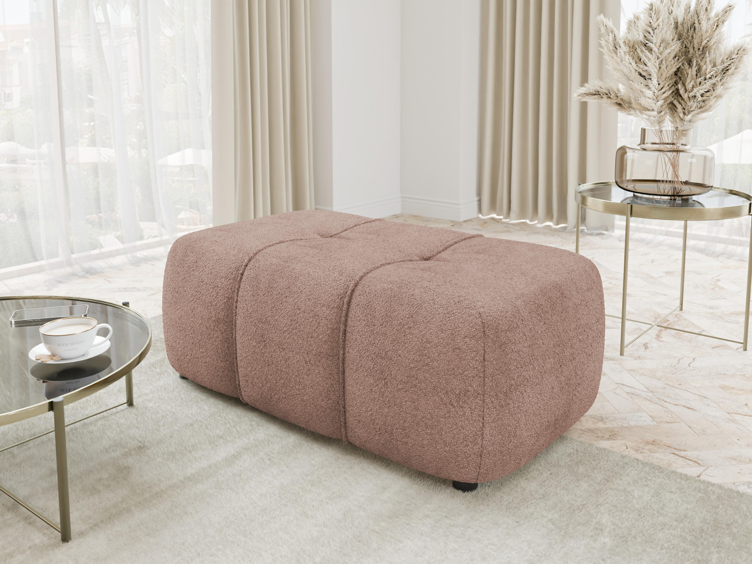 Upholstered bench Comfivo Laurus (Coral 45)