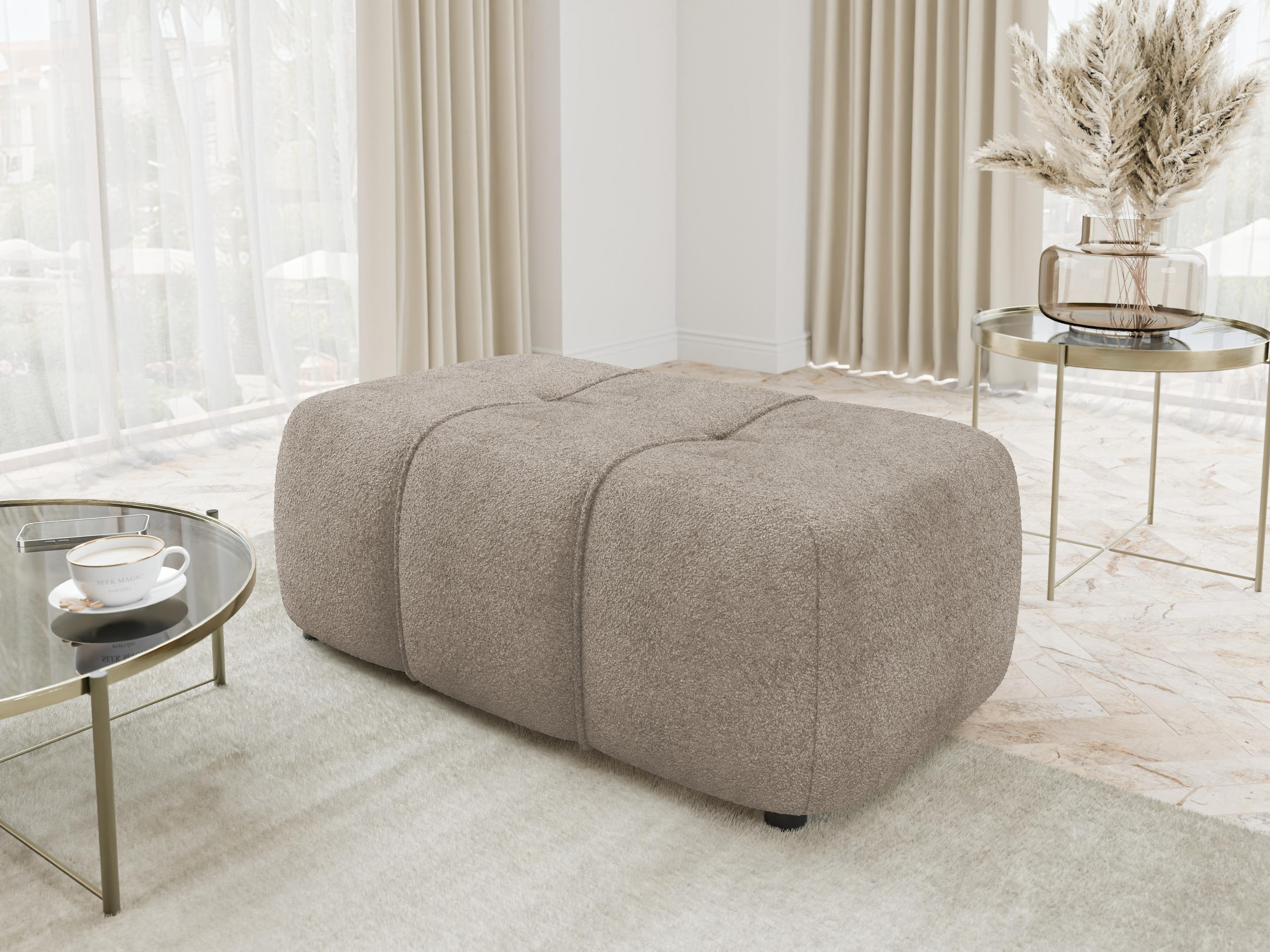 Upholstered bench Comfivo Laurus (Coral 50)