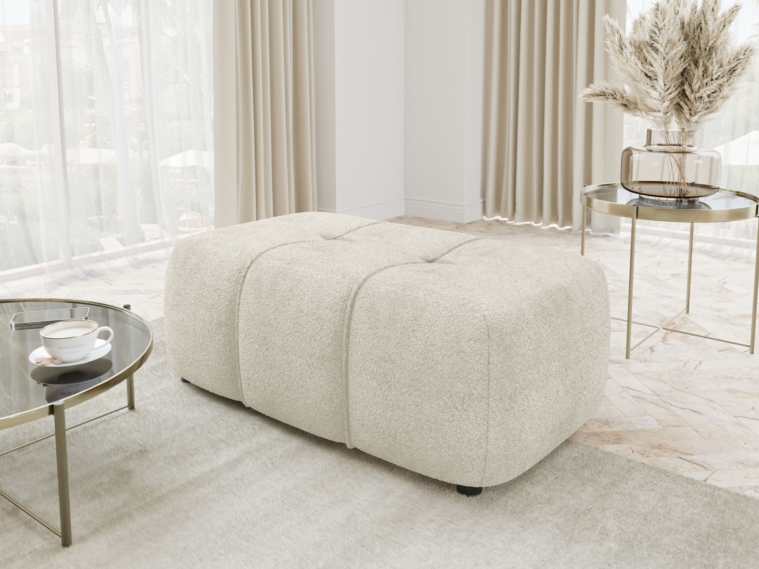 Upholstered bench Comfivo Laurus (Coral 65)