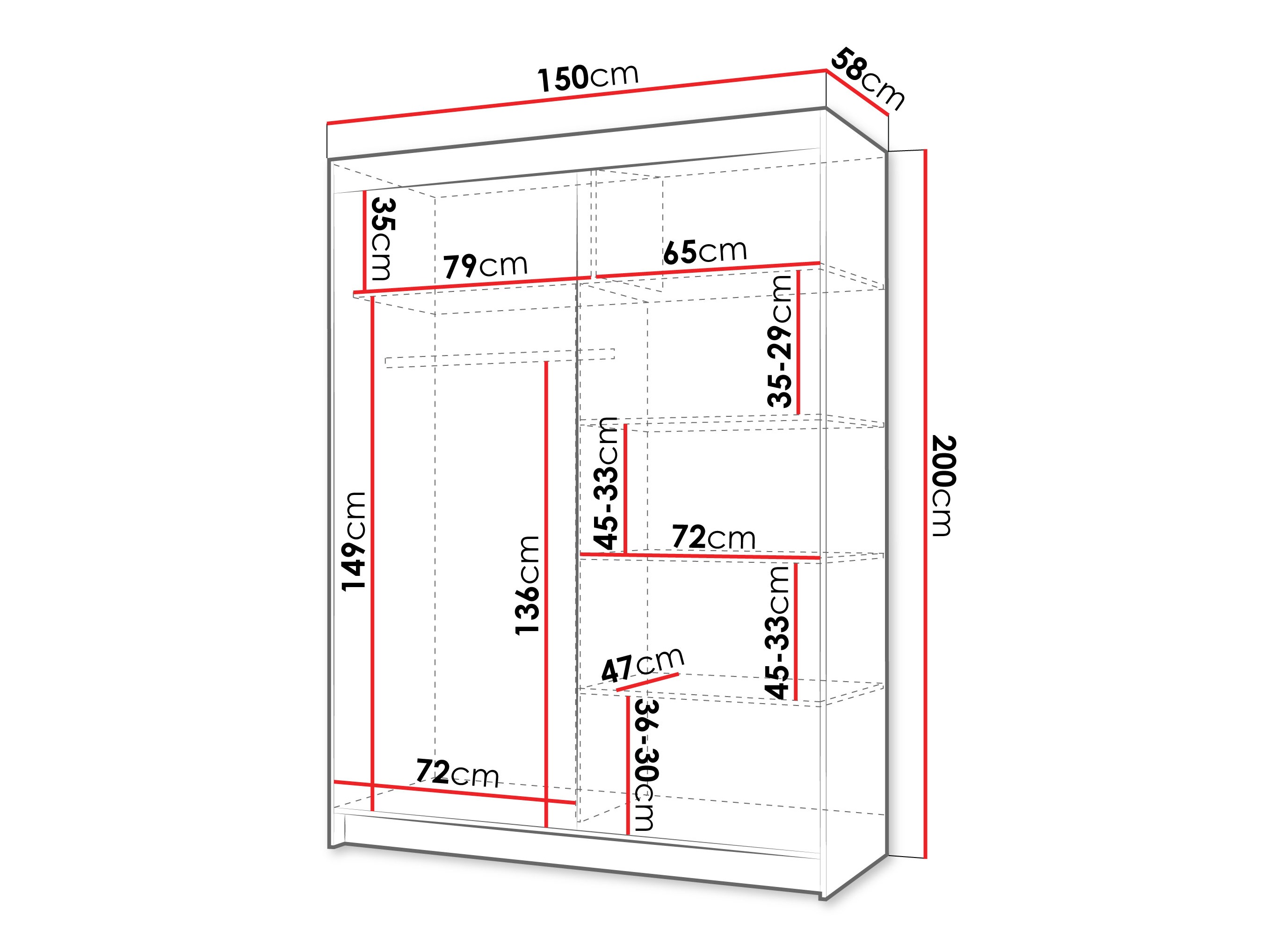 Wardrobe Closico Populus VIII