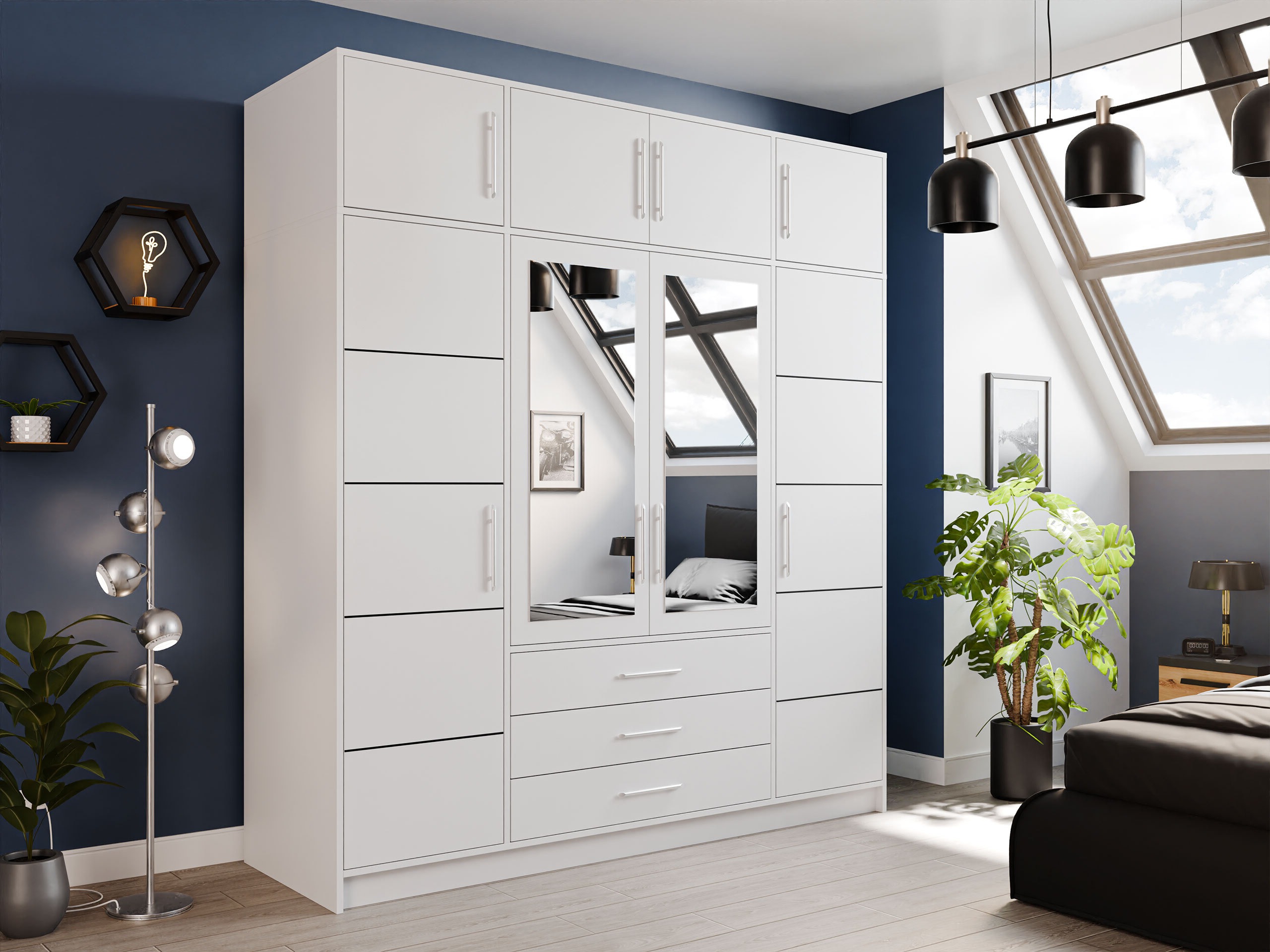 Wardrobe Dortivu I (White)