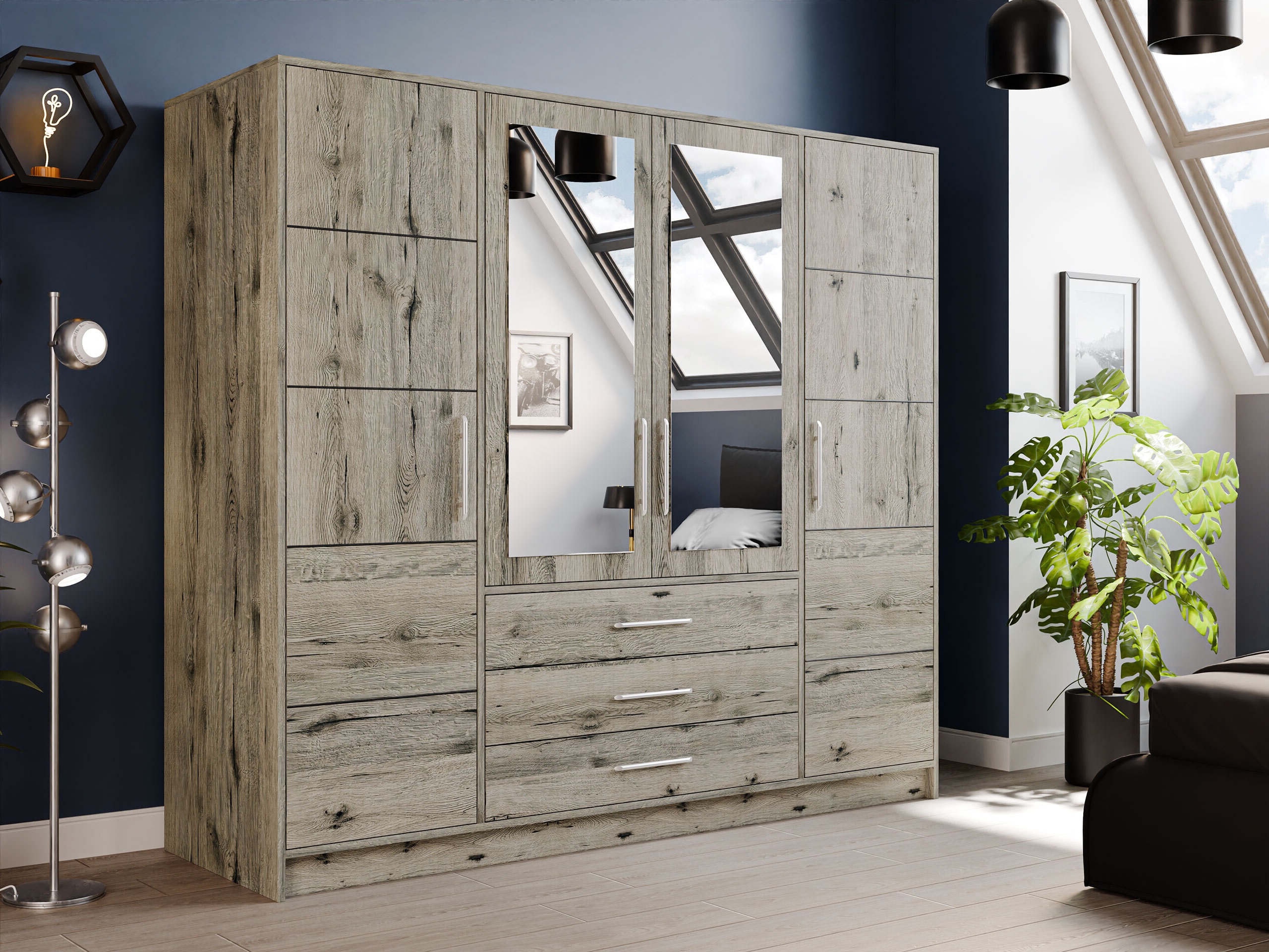 Wardrobe Dortivu (Wellington oak)