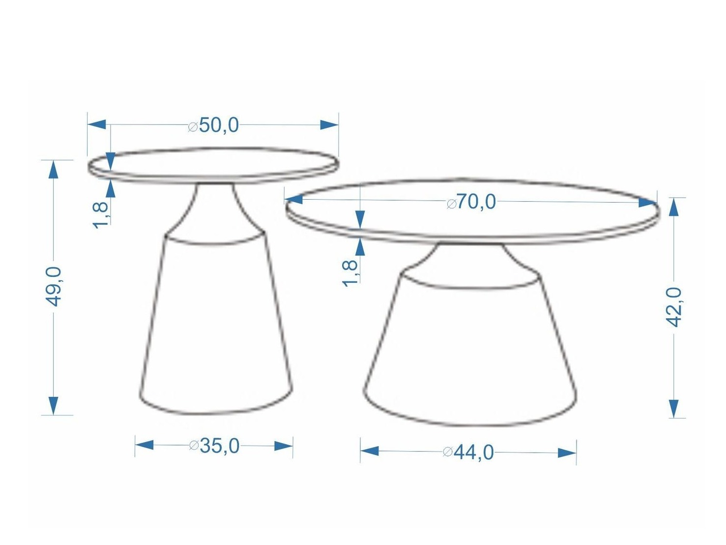 Nest of coffee tables Houston 2195