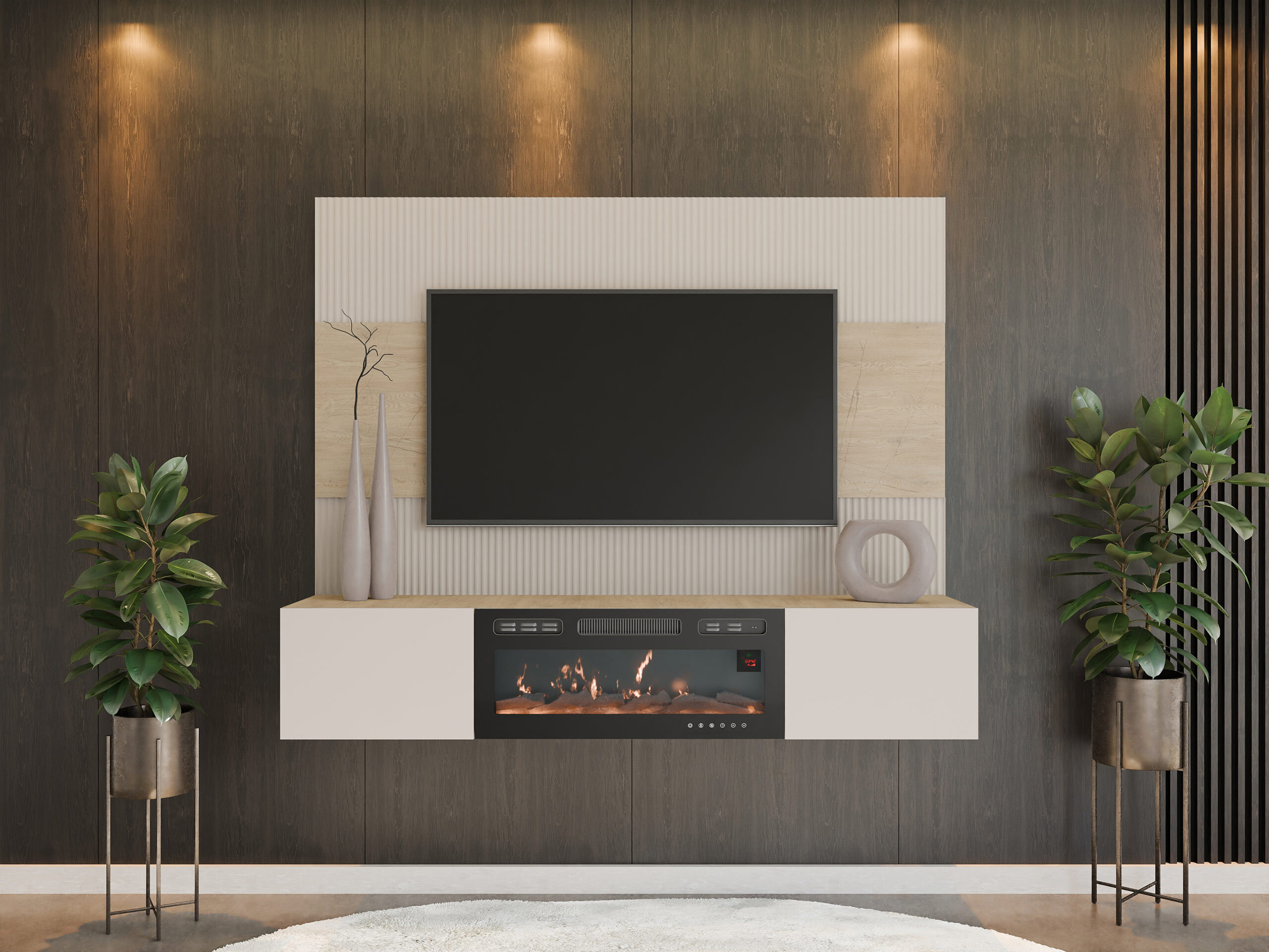 Living room set Comfivo Salix VII (Beige + Cremona oak)