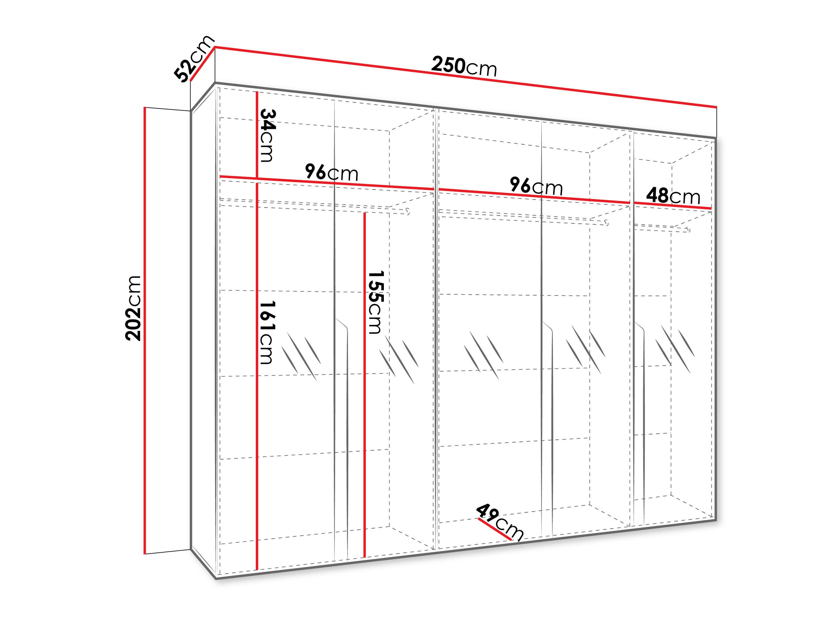 Wardrobe Hartford 592 (Walnut)