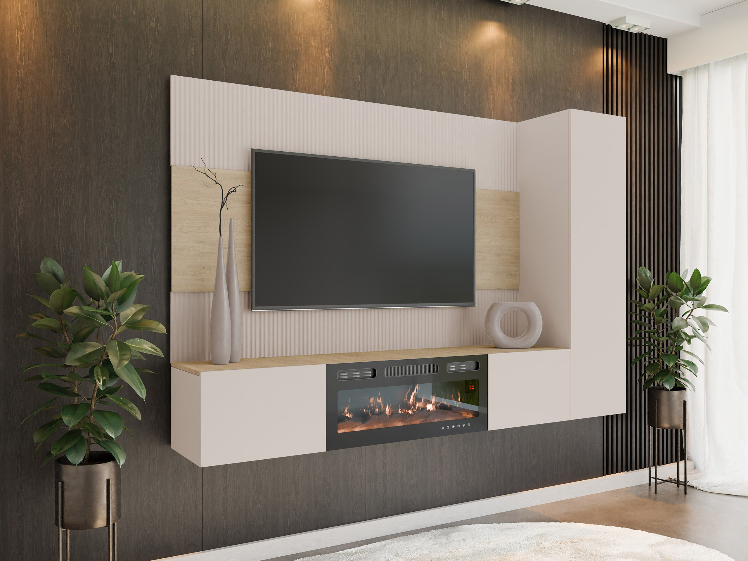 Living room set Comfivo Salix IX (Beige + Cremona oak)