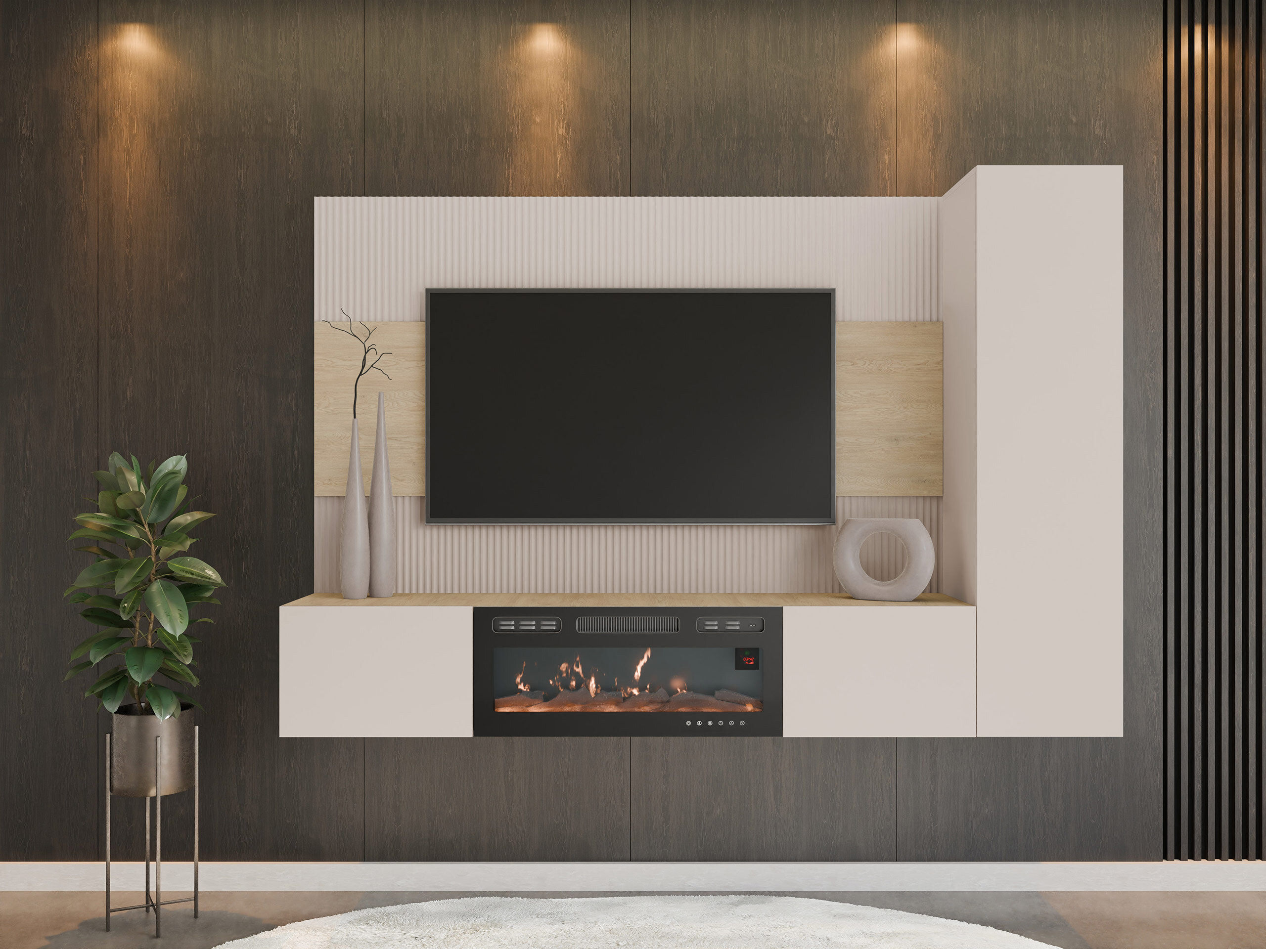 Living room set Comfivo Salix IX (Beige + Cremona oak)