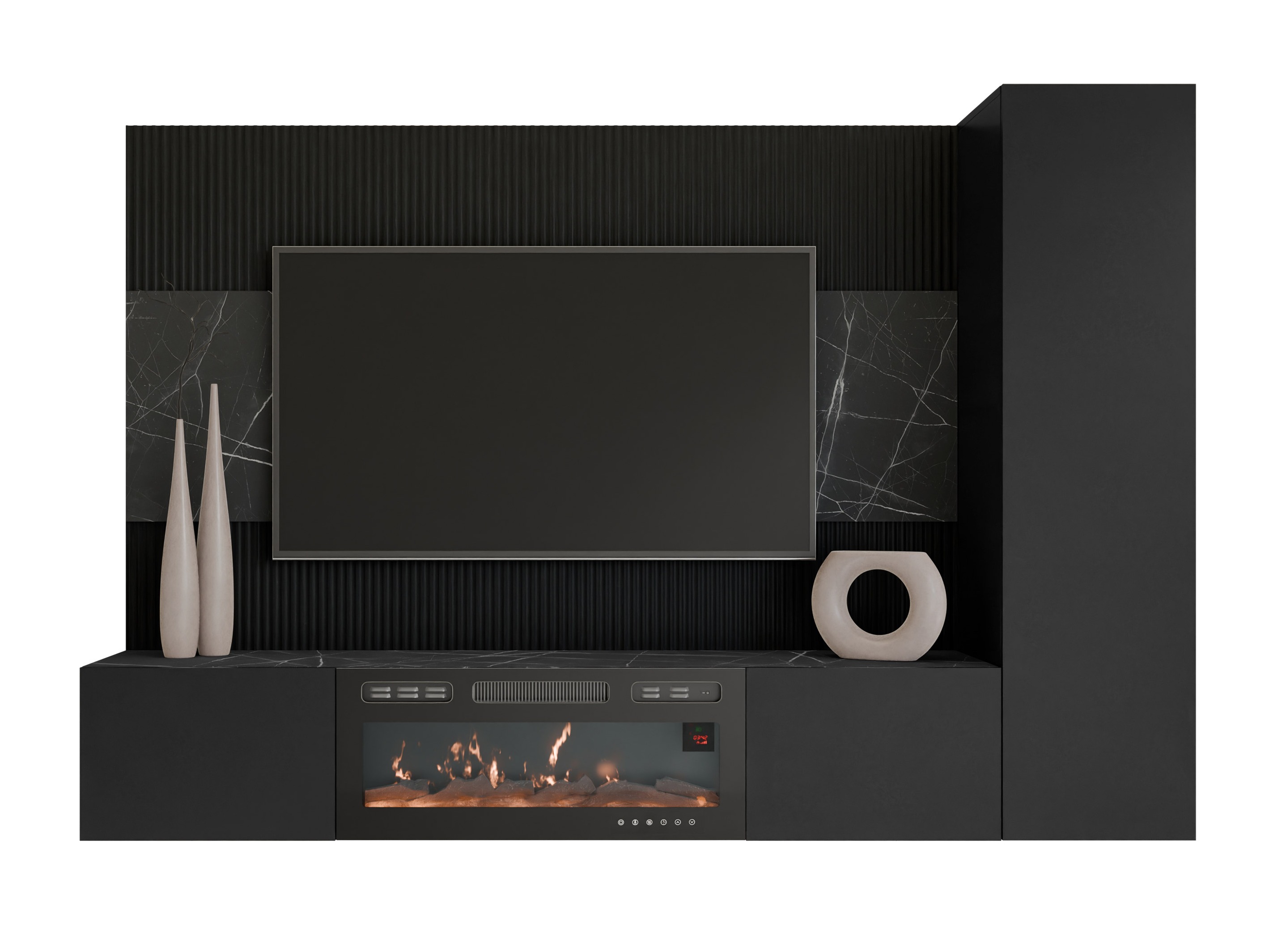 Living room set Comfivo Salix IX (Black + Black marble)